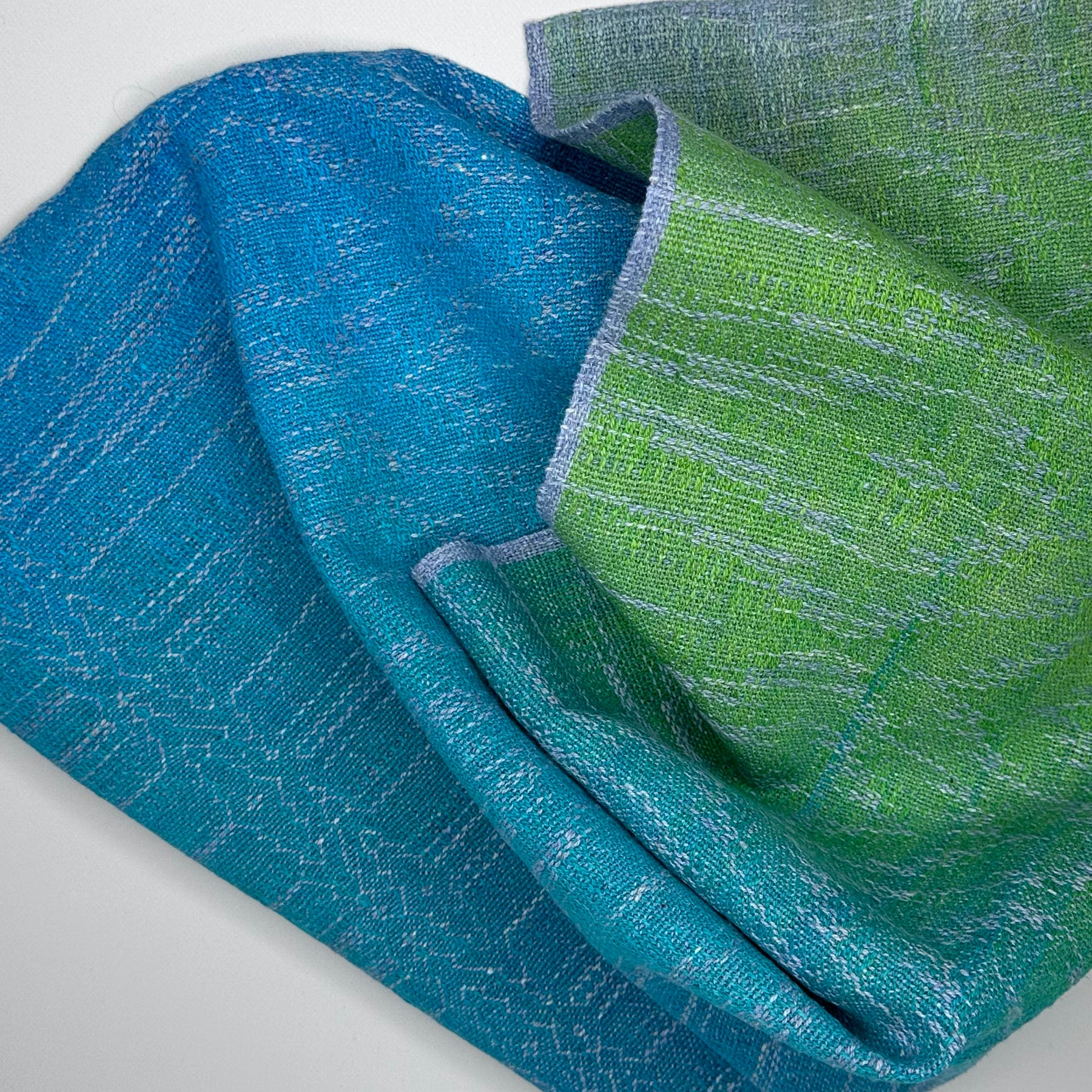 Hand-Dyed and Handwoven Linen/Cotton Tea Towels (Lilac Weft)