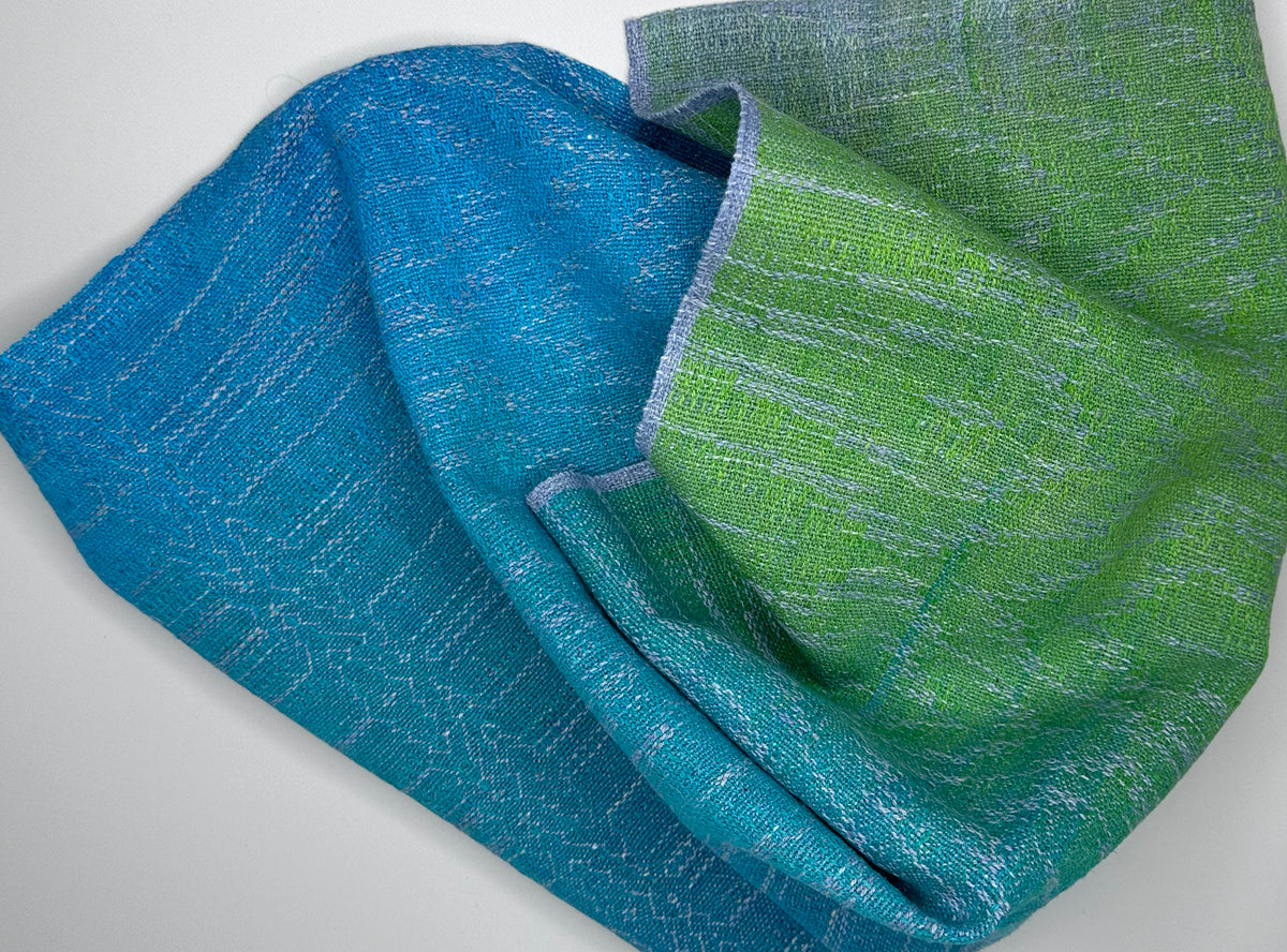 Hand-Dyed and Handwoven Linen/Cotton Tea Towels (Lilac Weft)