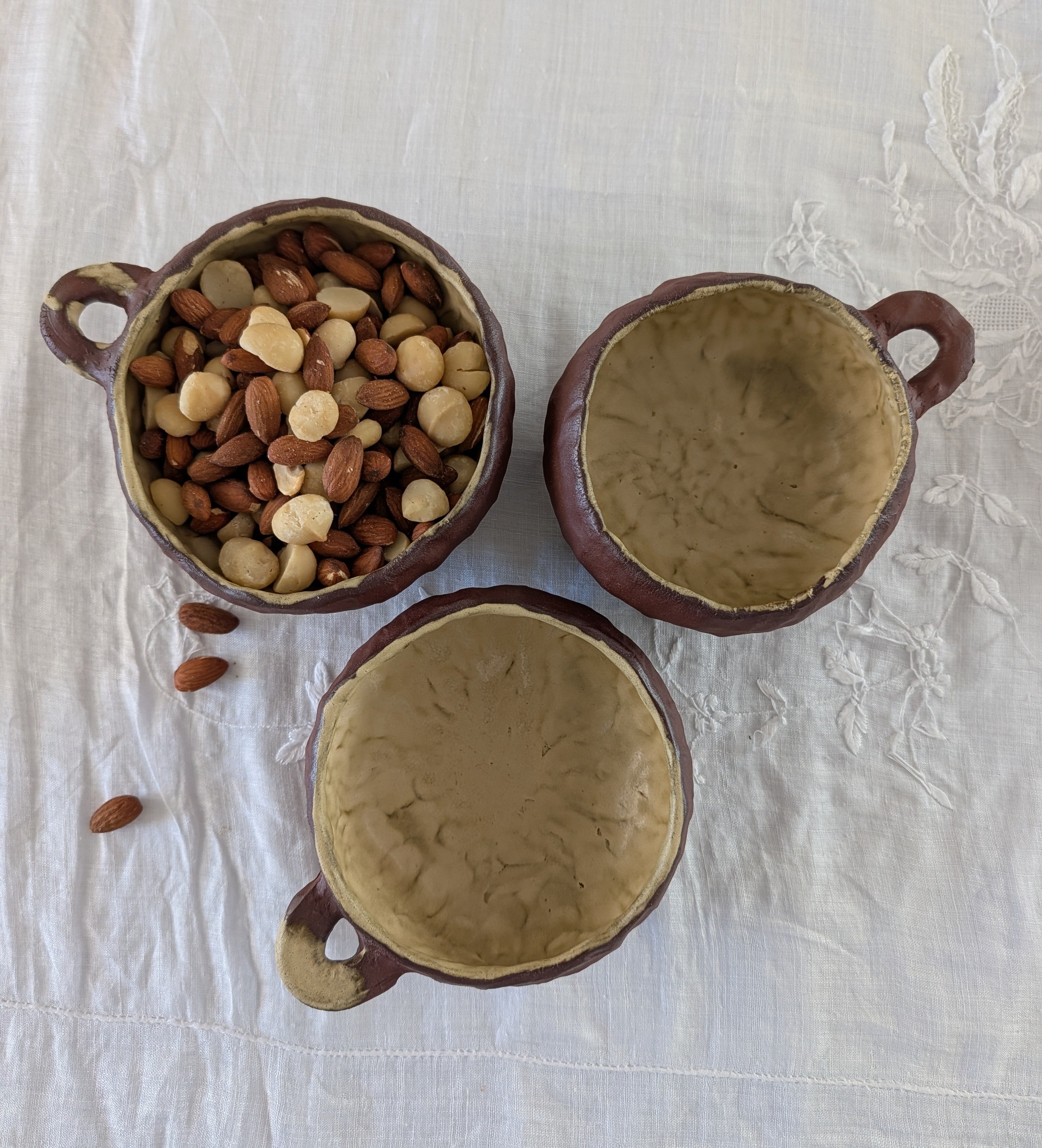 Handmade Ceramic Bowls (set of 3)- Earthy | Organic Minimalism | Stoneware