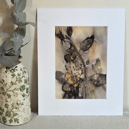 Leaves at Play ~ Original Botanical Artwork – Eco Print & Watercolour
