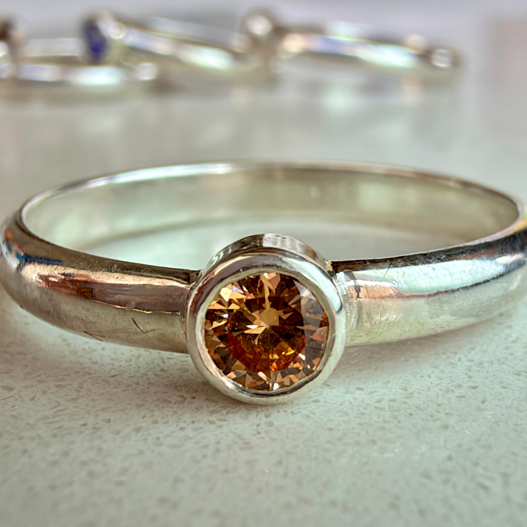 Sterling Silver Cubic Zirconia Stacking Rings