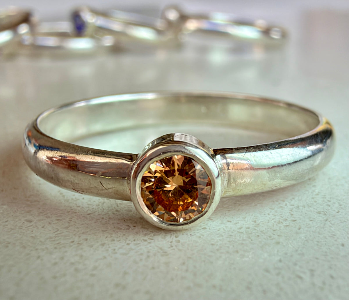Sterling Silver Cubic Zirconia Stacking Rings