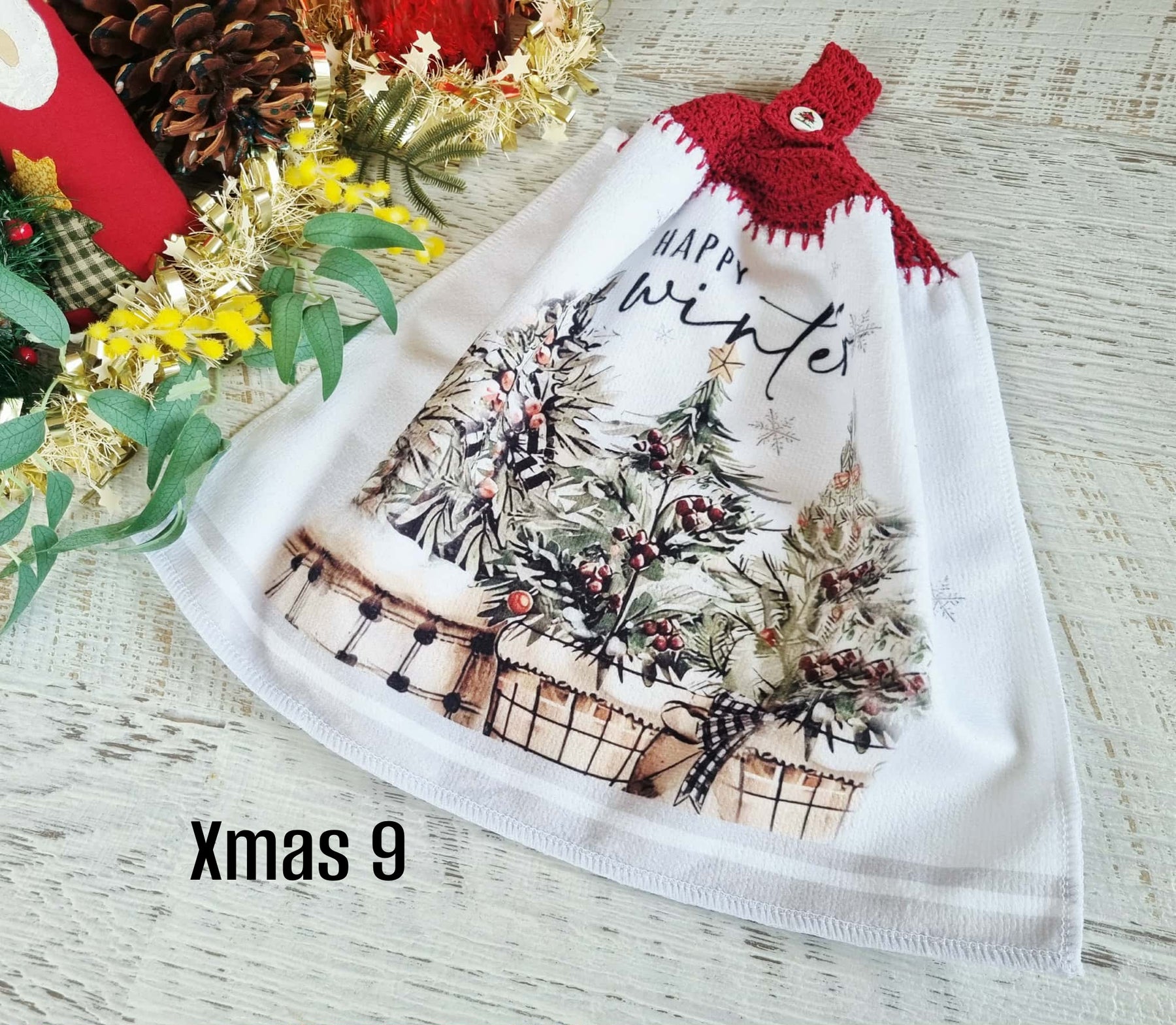 Kitchen Hand Towel | Christmas | Hanging | SINGLE LAYER - 9 Styles