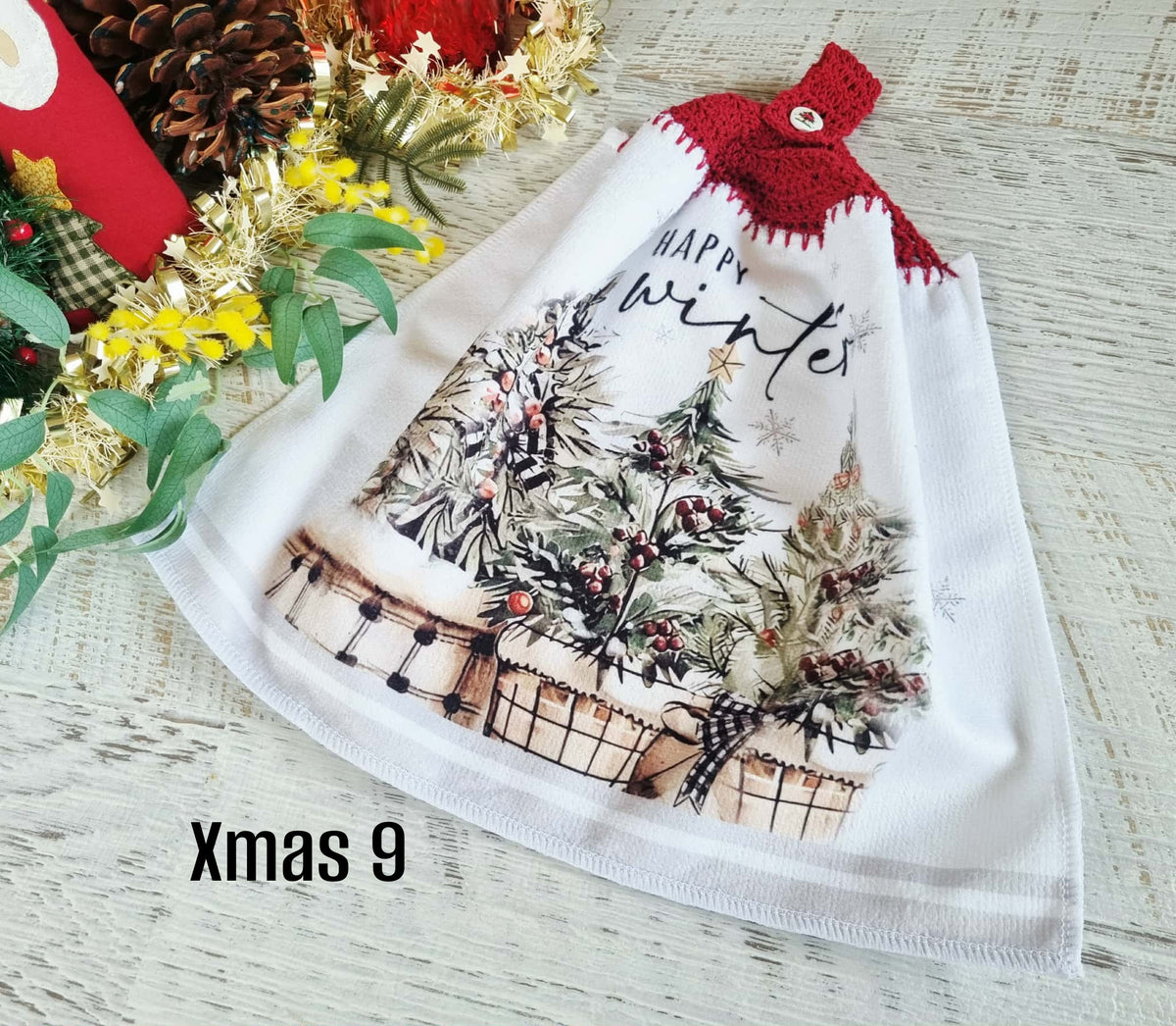 Kitchen Hand Towel | Christmas | Hanging | SINGLE LAYER - 9 Styles