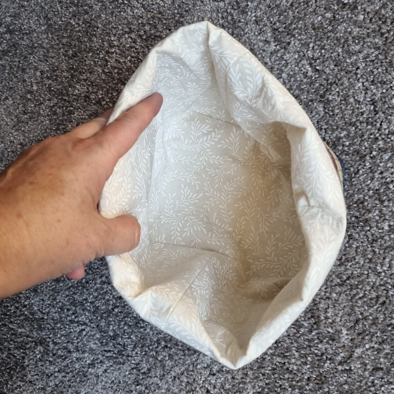 Patchwork Quilted Fabric Basket Bucket Organiser