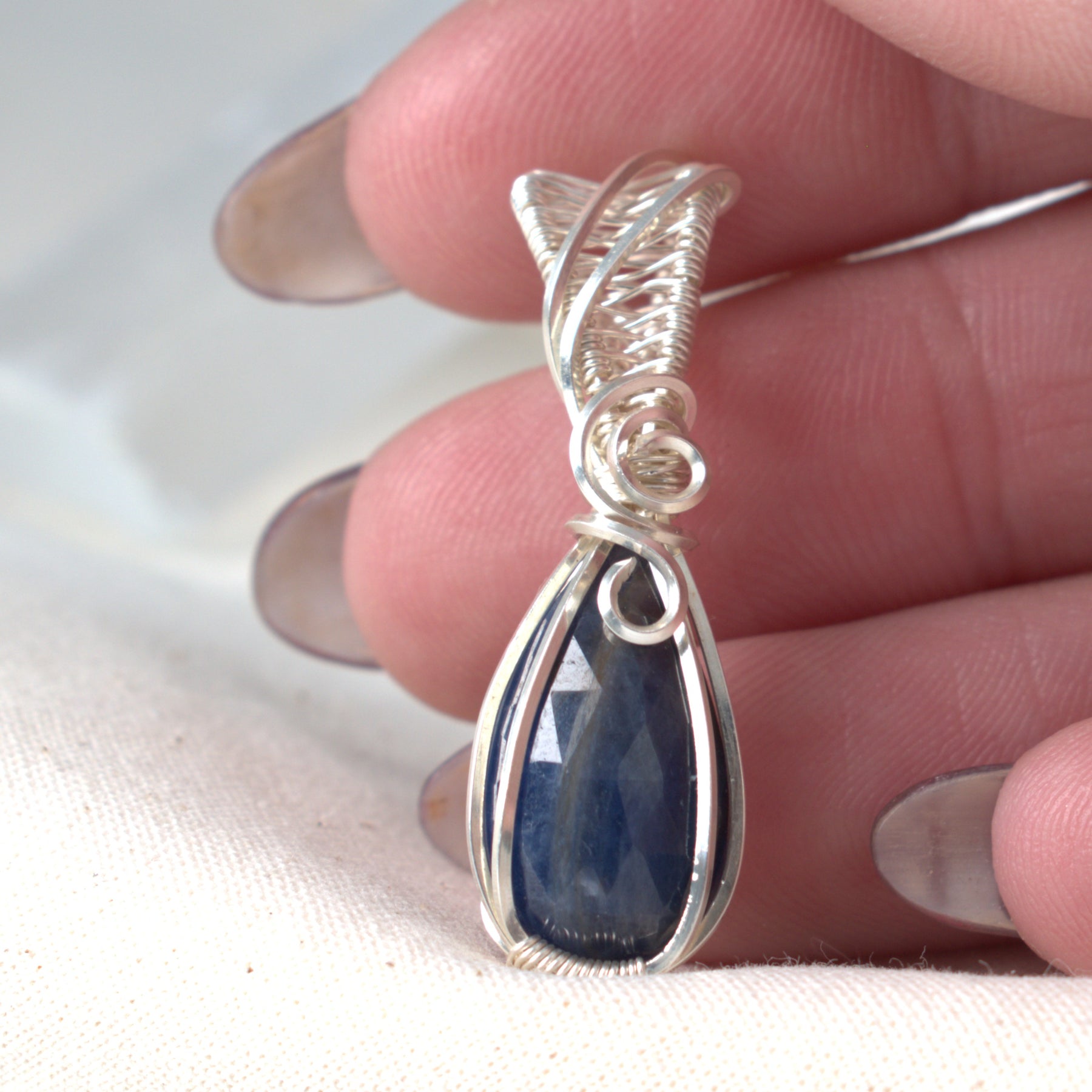 Into the Night - Sapphire Keepsake Pendant, September Birthstone