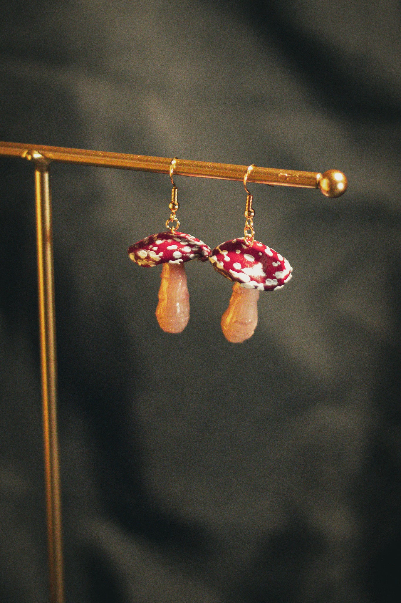Red Mushroom Earrings