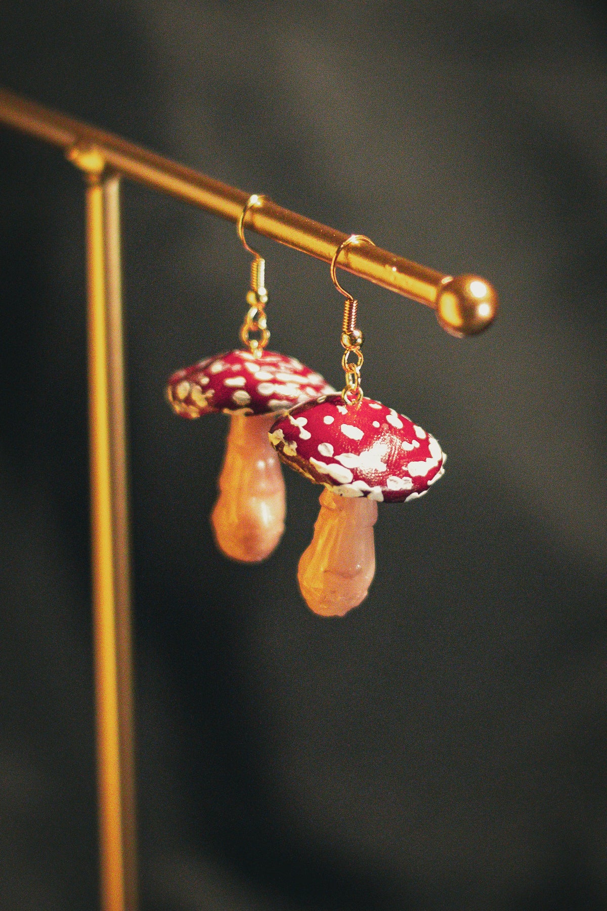 Red Mushroom Earrings