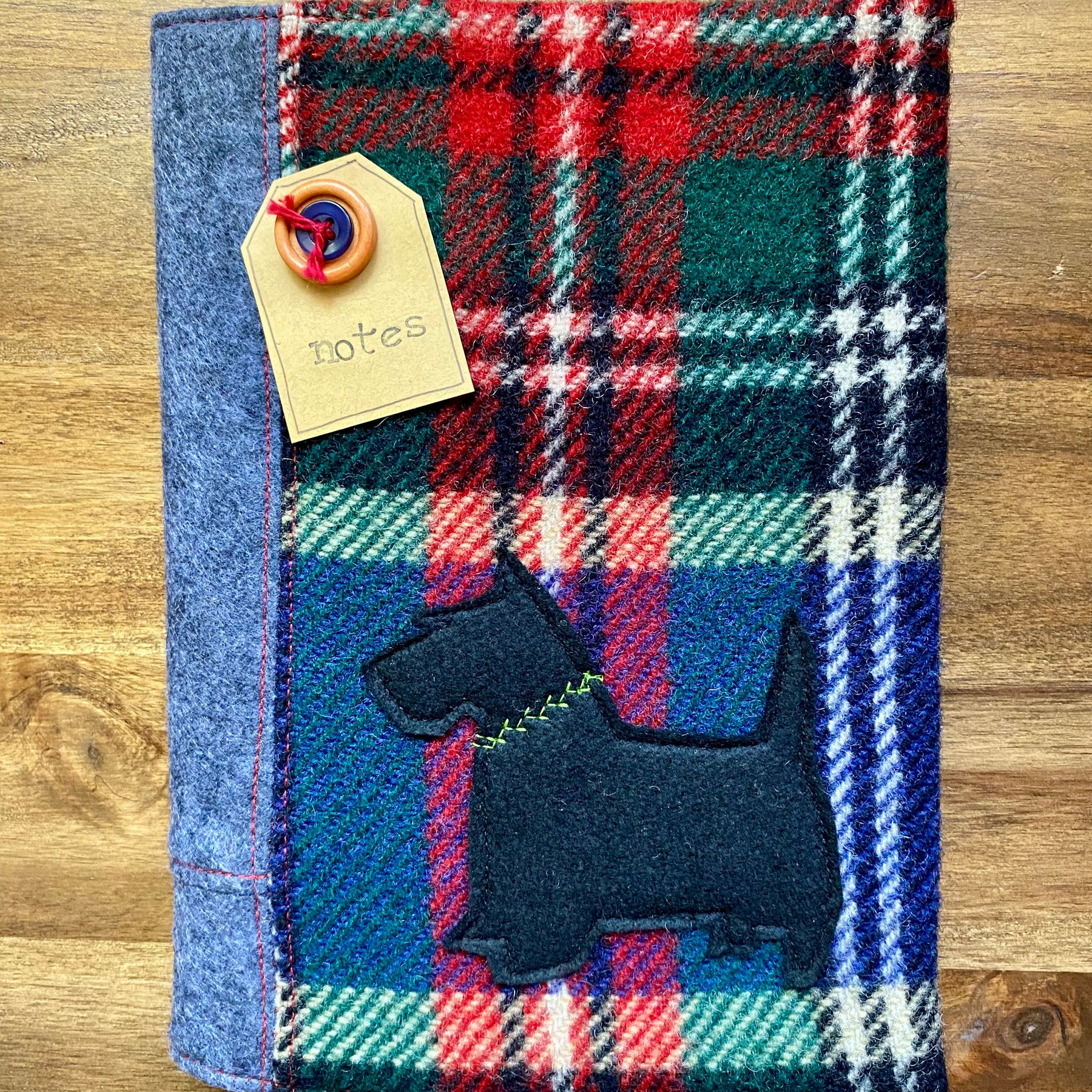 A5 Upcycled Notebook Scotty Dog - Black