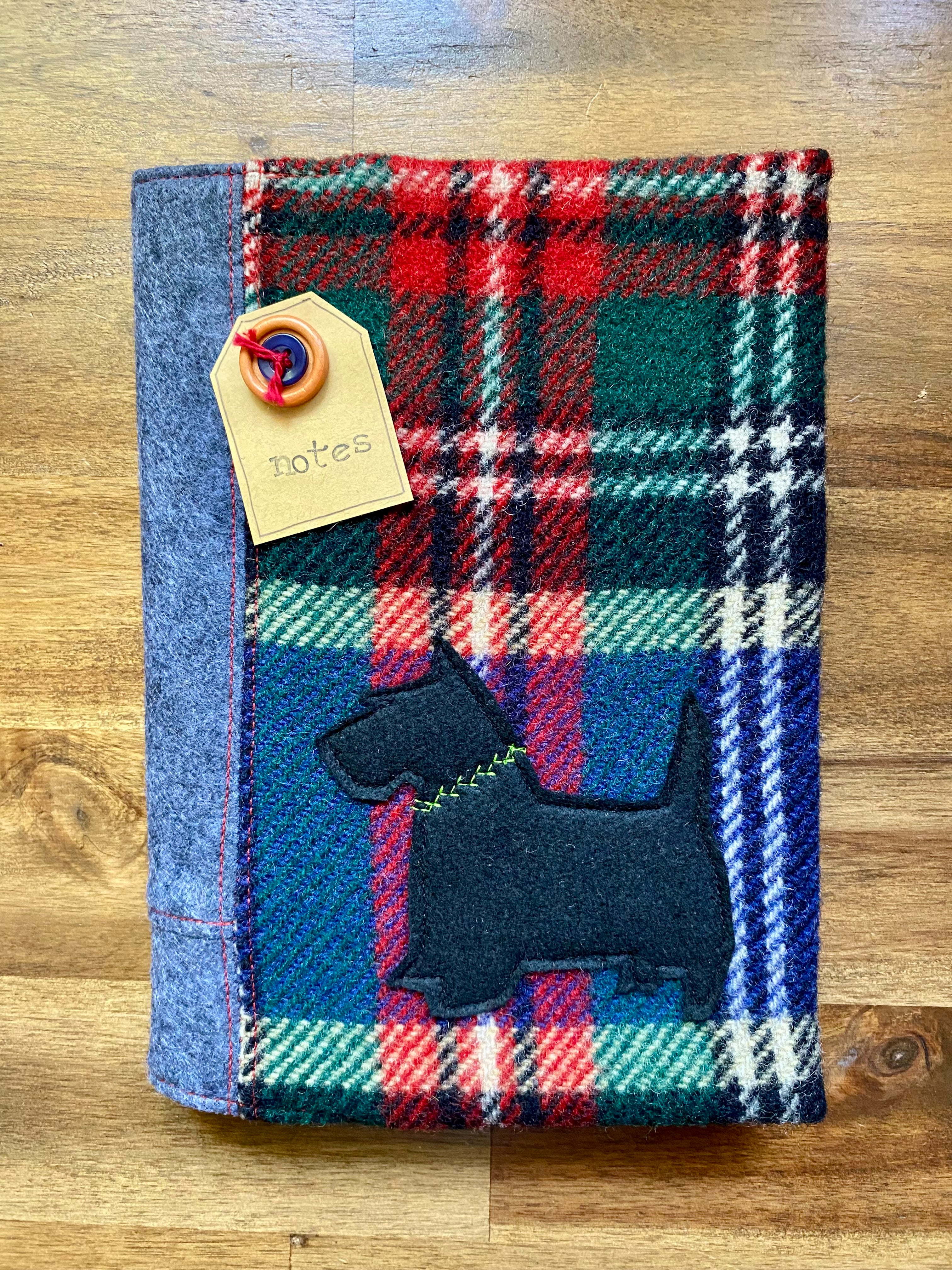 A5 Upcycled Notebook Scotty Dog - Black