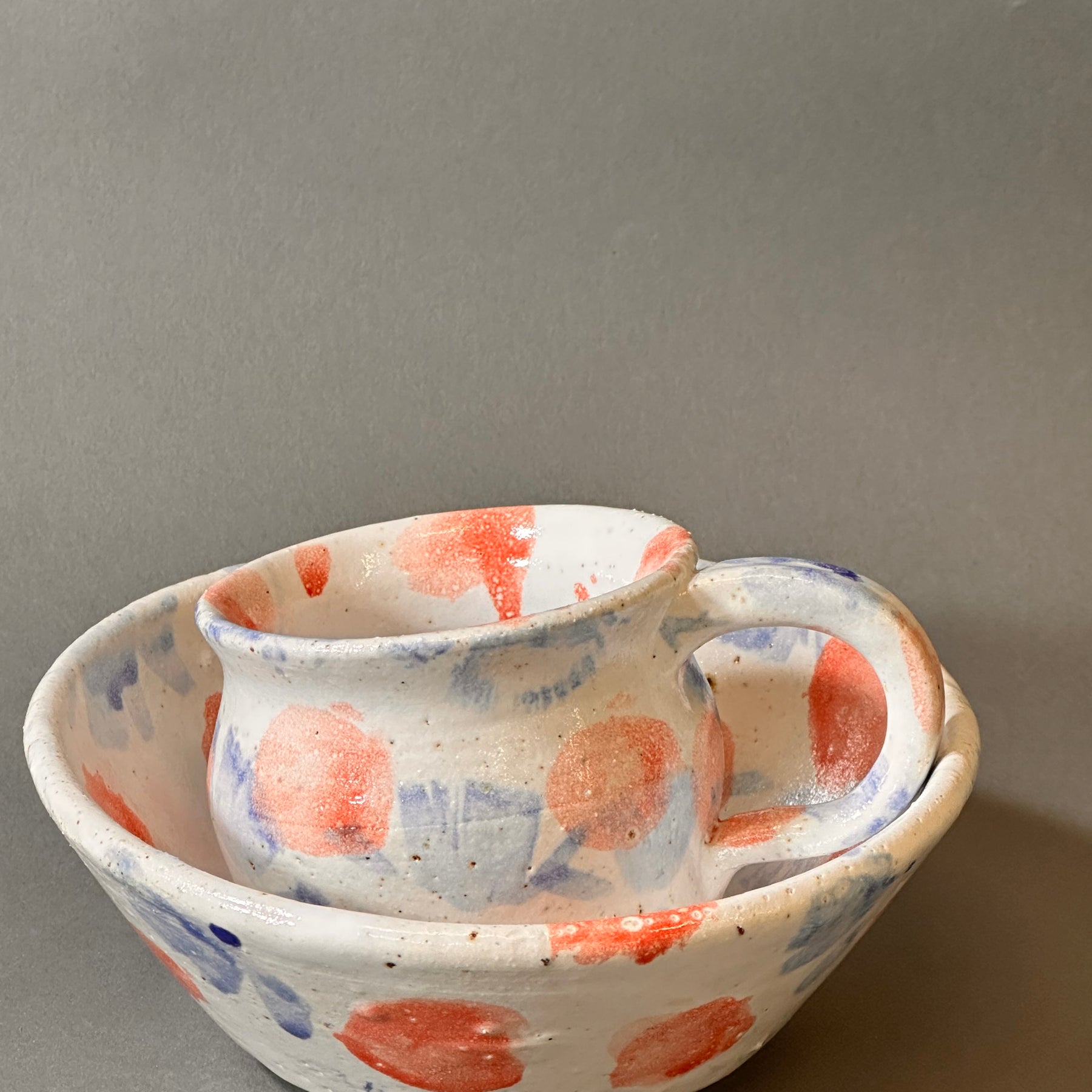 Different Strokes Handmade Mug & Bowl Set | Colourful Ceramic Breakfast Set | Stoneware