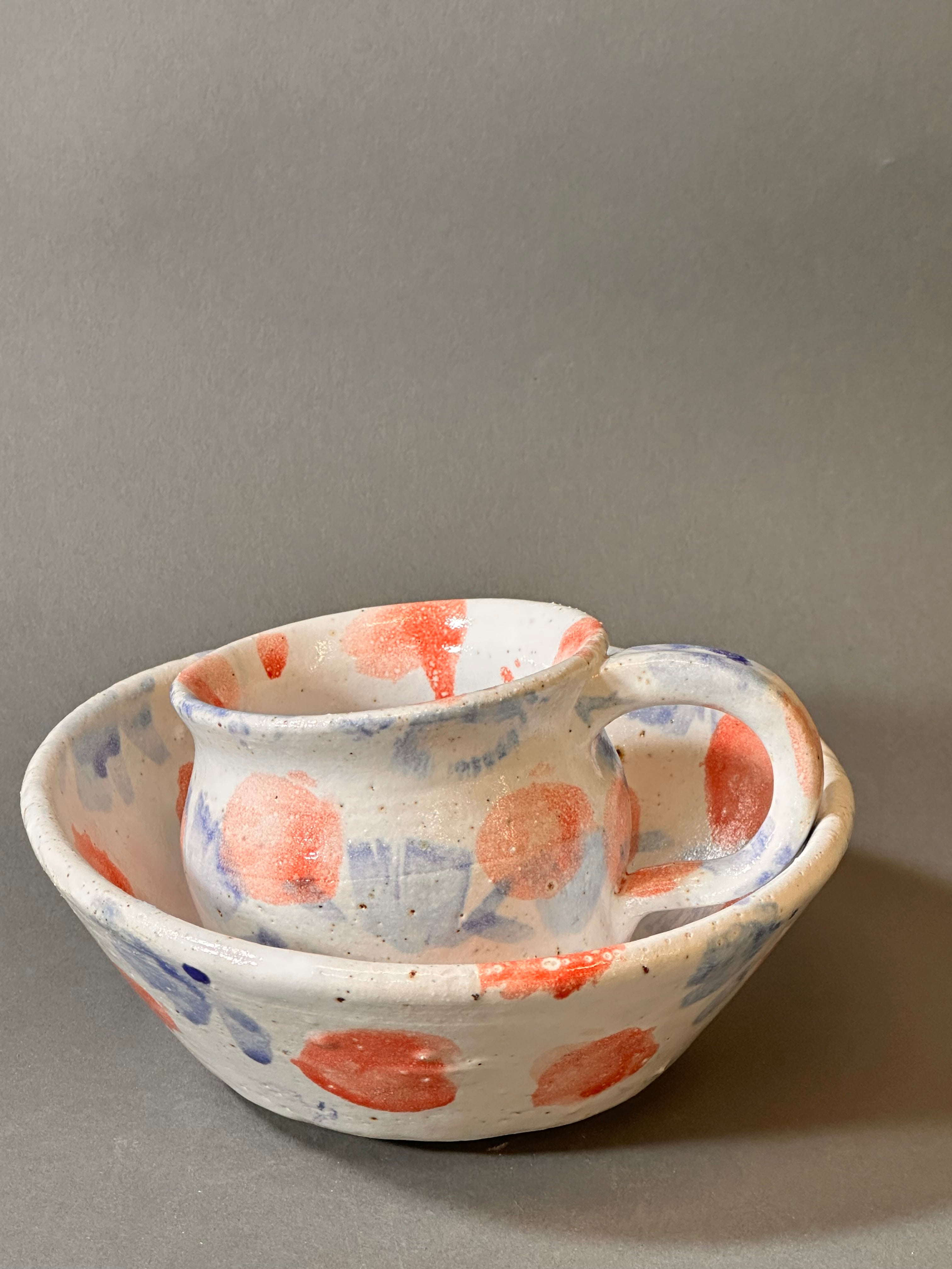 Different Strokes Handmade Mug & Bowl Set | Colourful Ceramic Breakfast Set | Stoneware