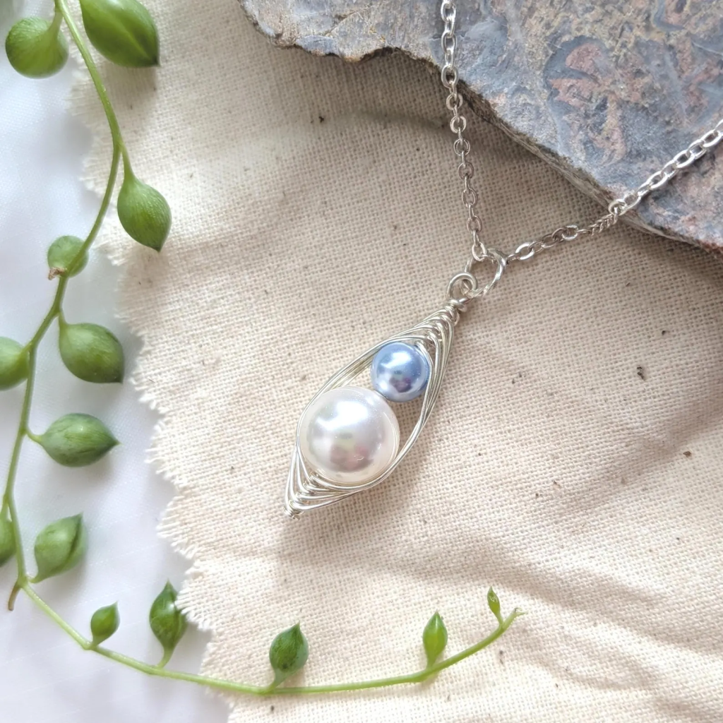 Two Peas in a Pod Mother and Son Necklace