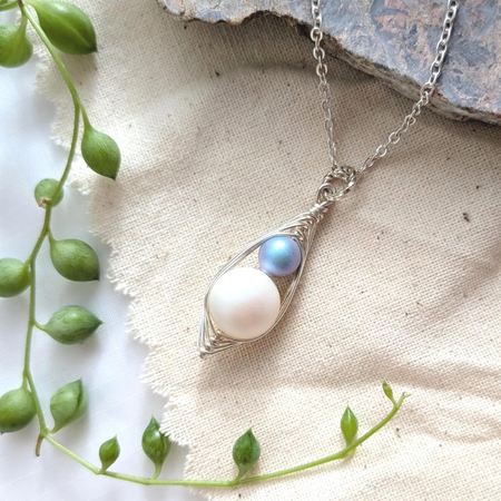 Two Peas in a Pod Mother and Son Necklace