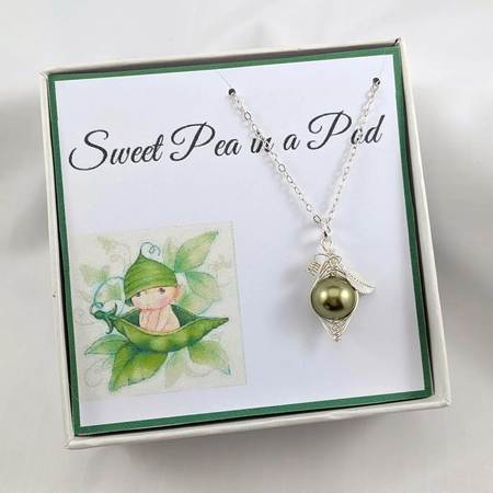 One Pea In A Pod Necklace Friendship Necklace or Sisters