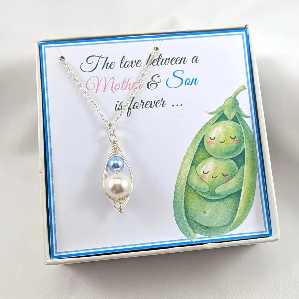 Two Peas in a Pod Mother and Son Necklace