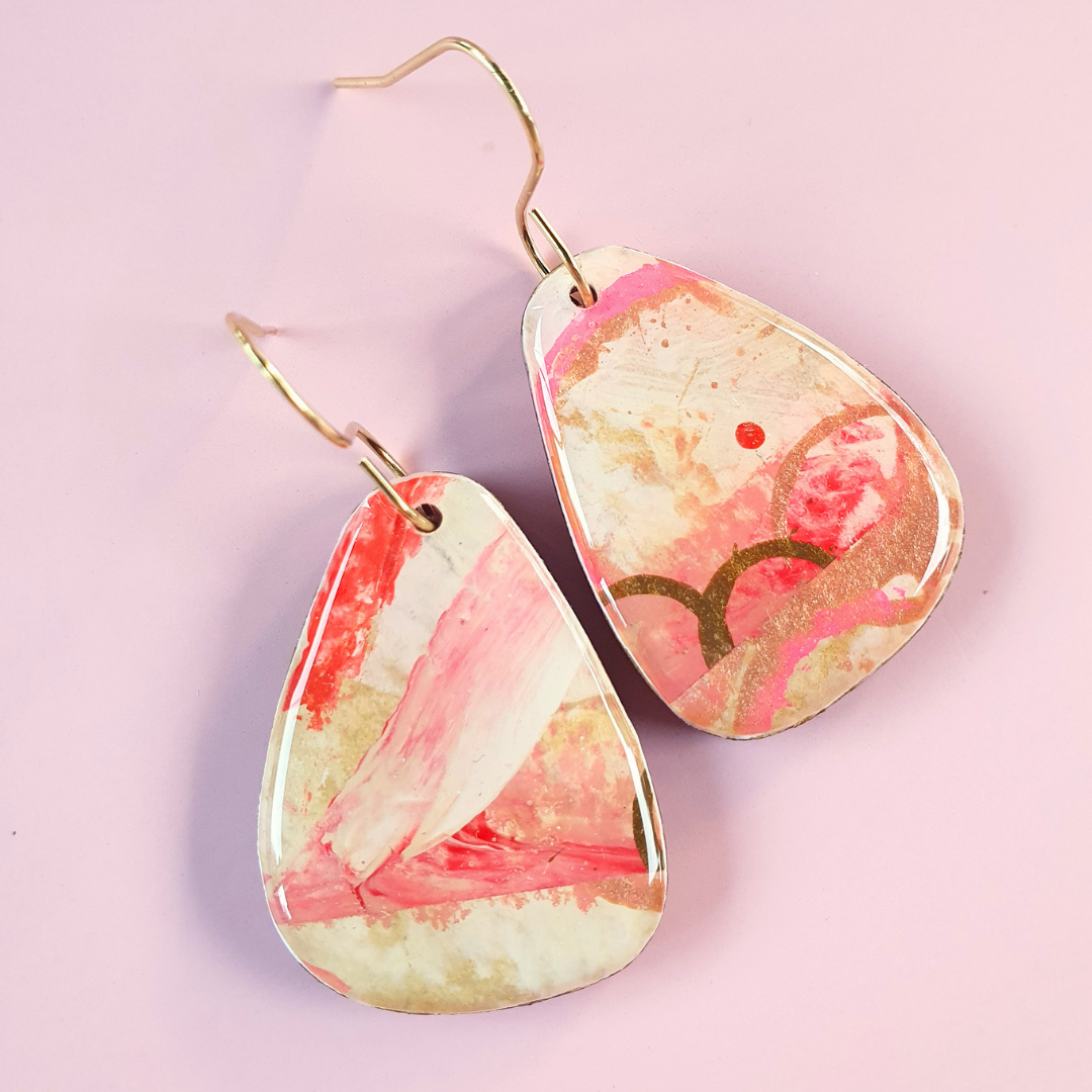 The Ember Collection | Art Earrings | Medium & Large Dangles | Pendant Necklace