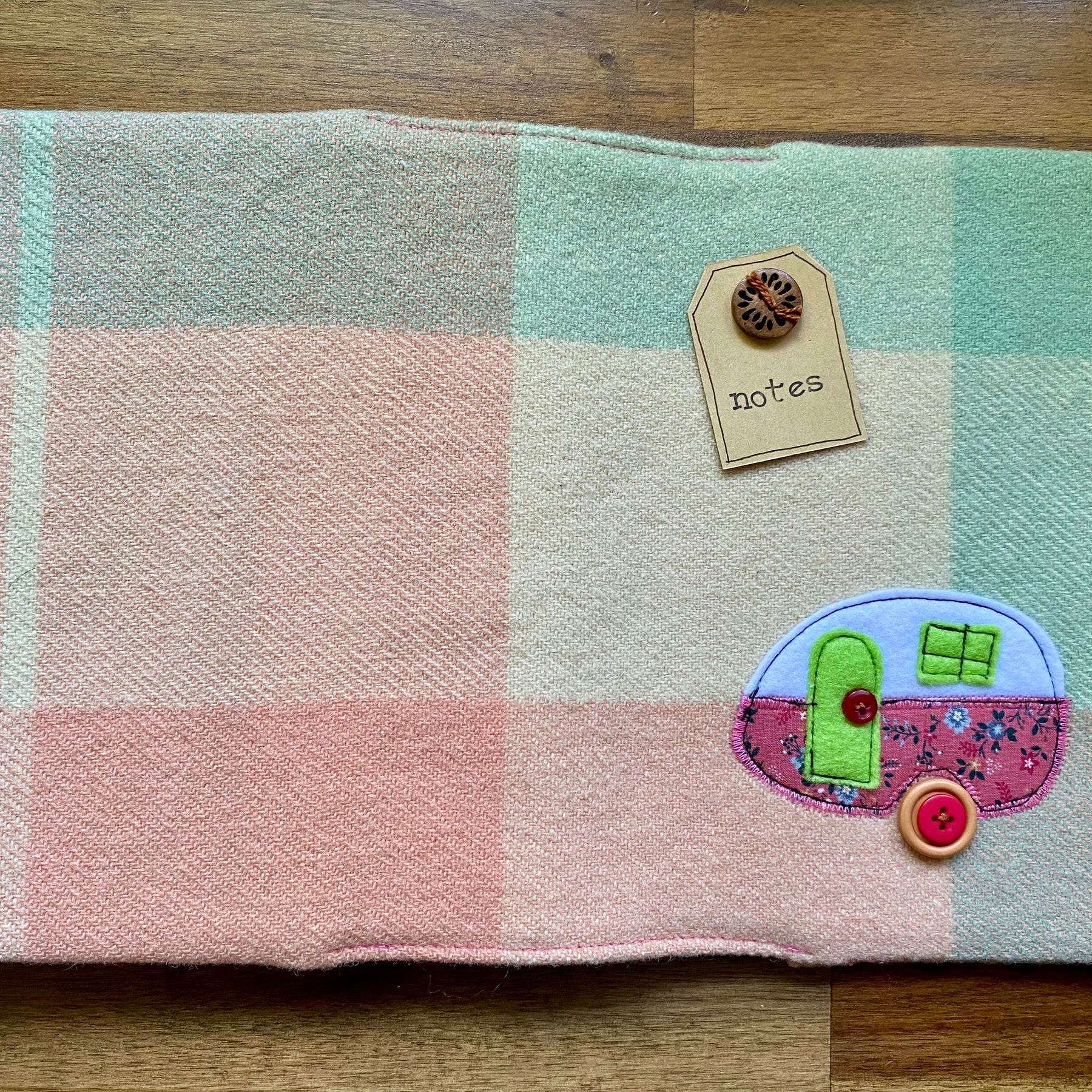 A5 Upcycled Notebook Vintage Caravan - Multi