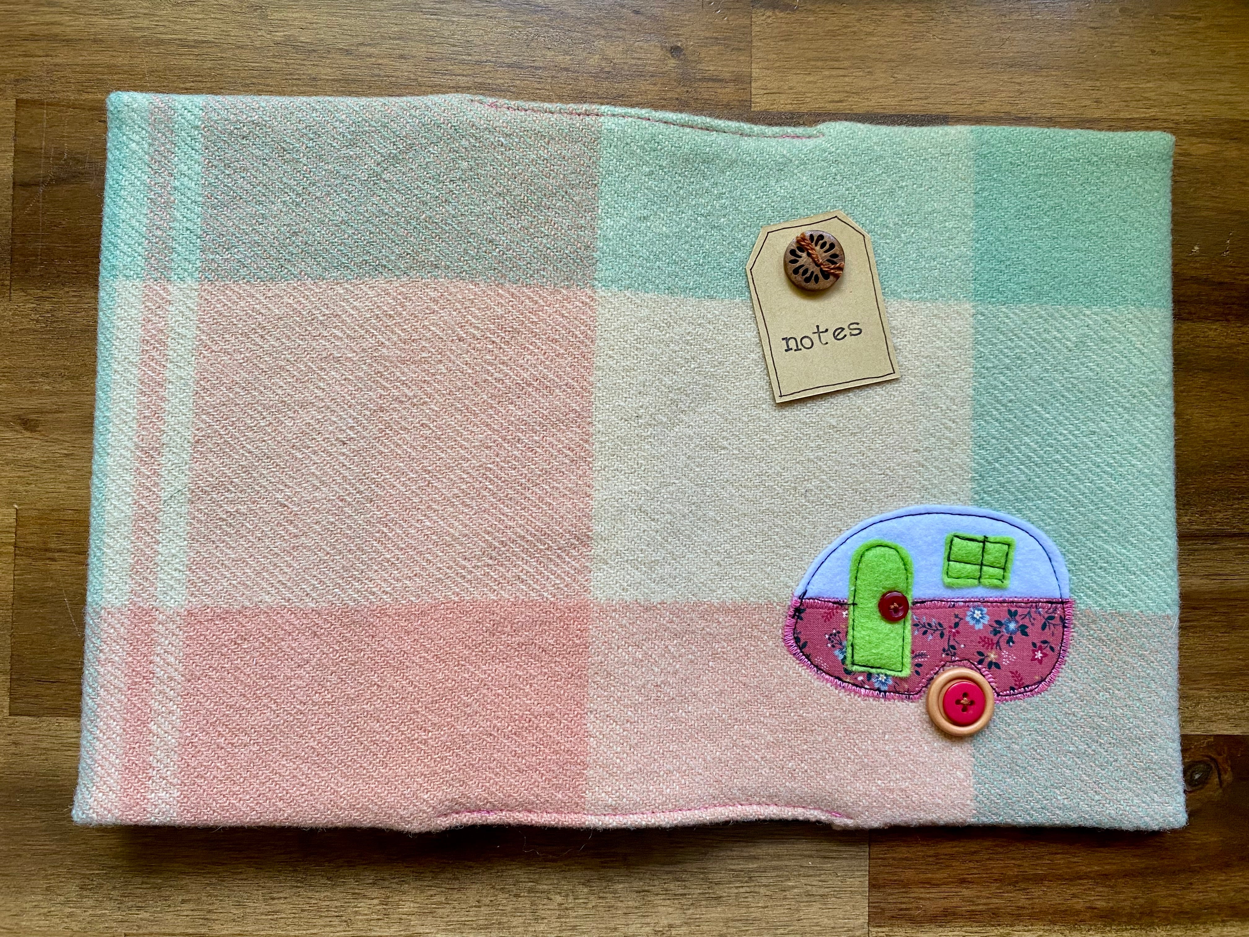 A5 Upcycled Notebook Vintage Caravan - Multi