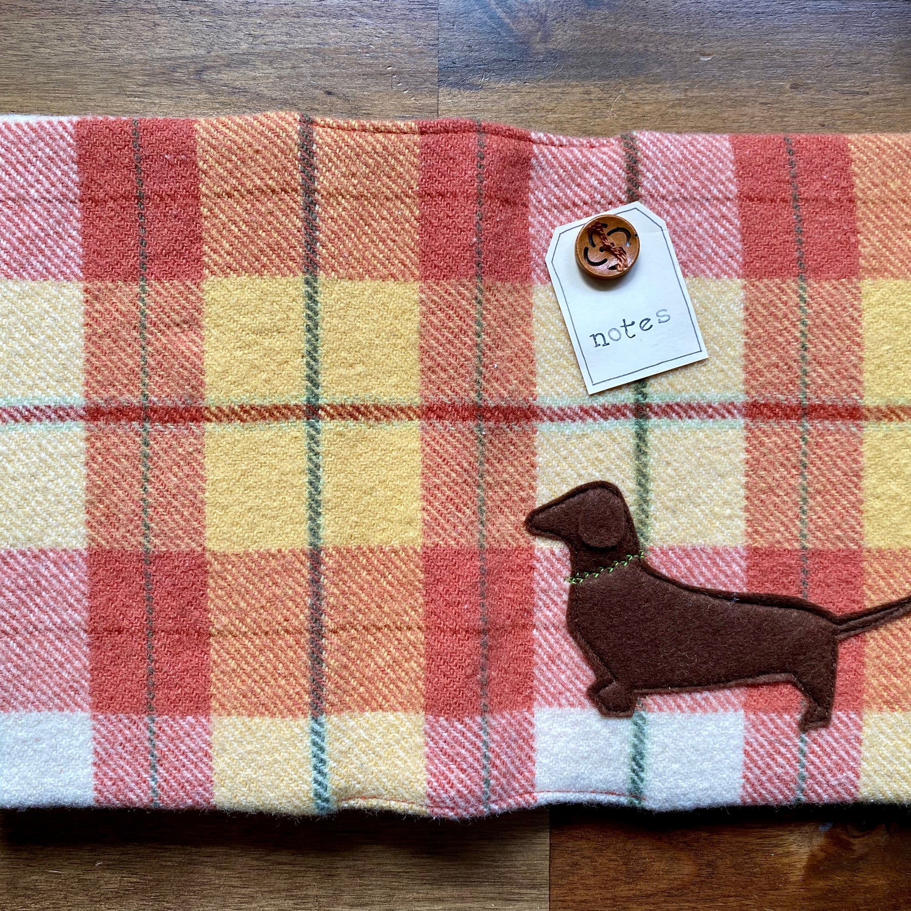 A5 Upcycled Notebook Dachshund - Orange
