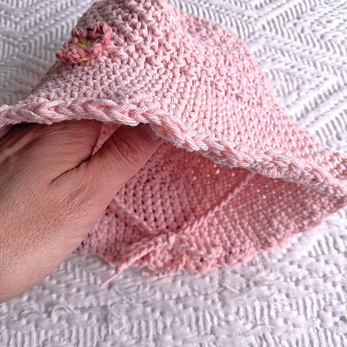 Handmade Crochet Sunhat - 100% Cotton