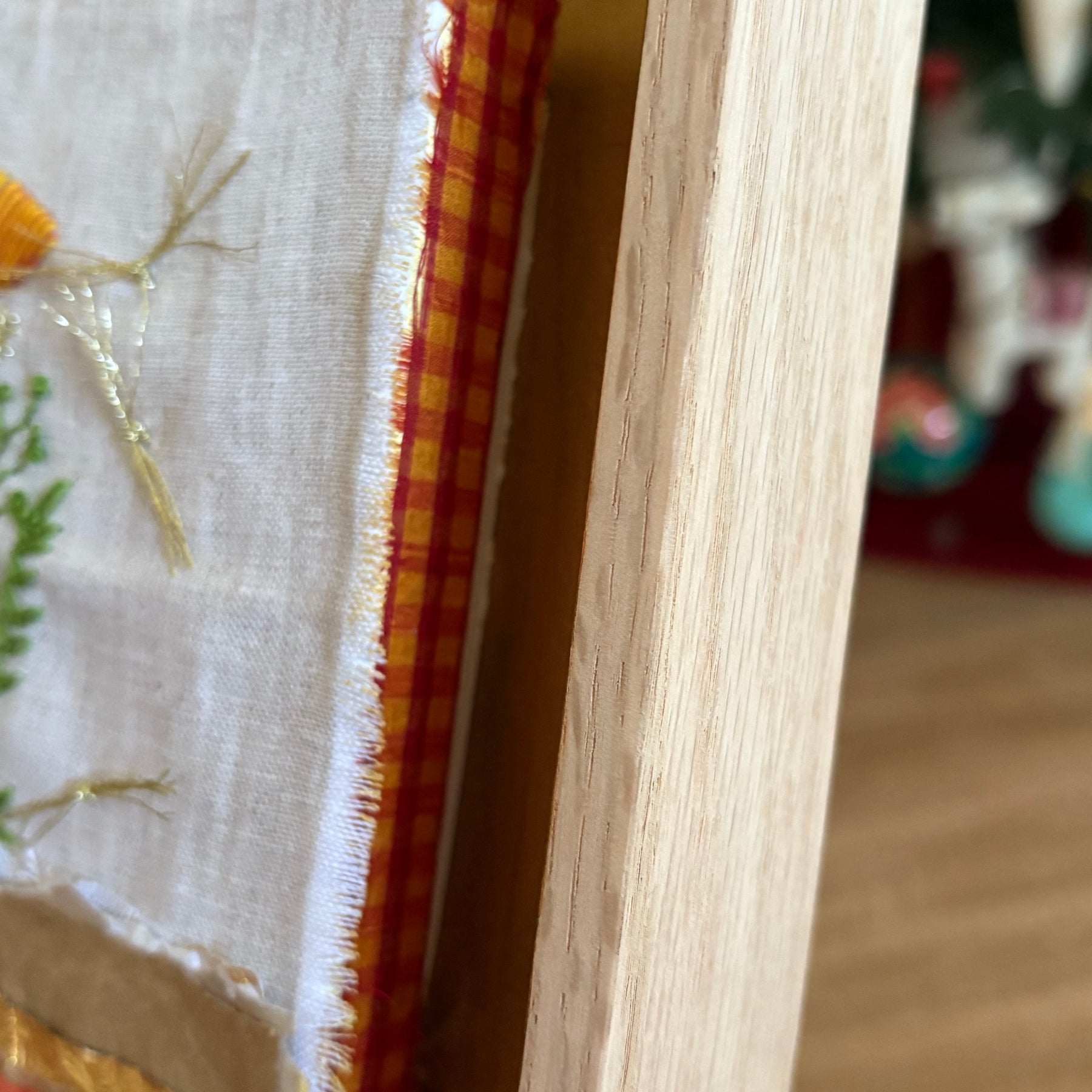 Flower Garden, framed mixed media