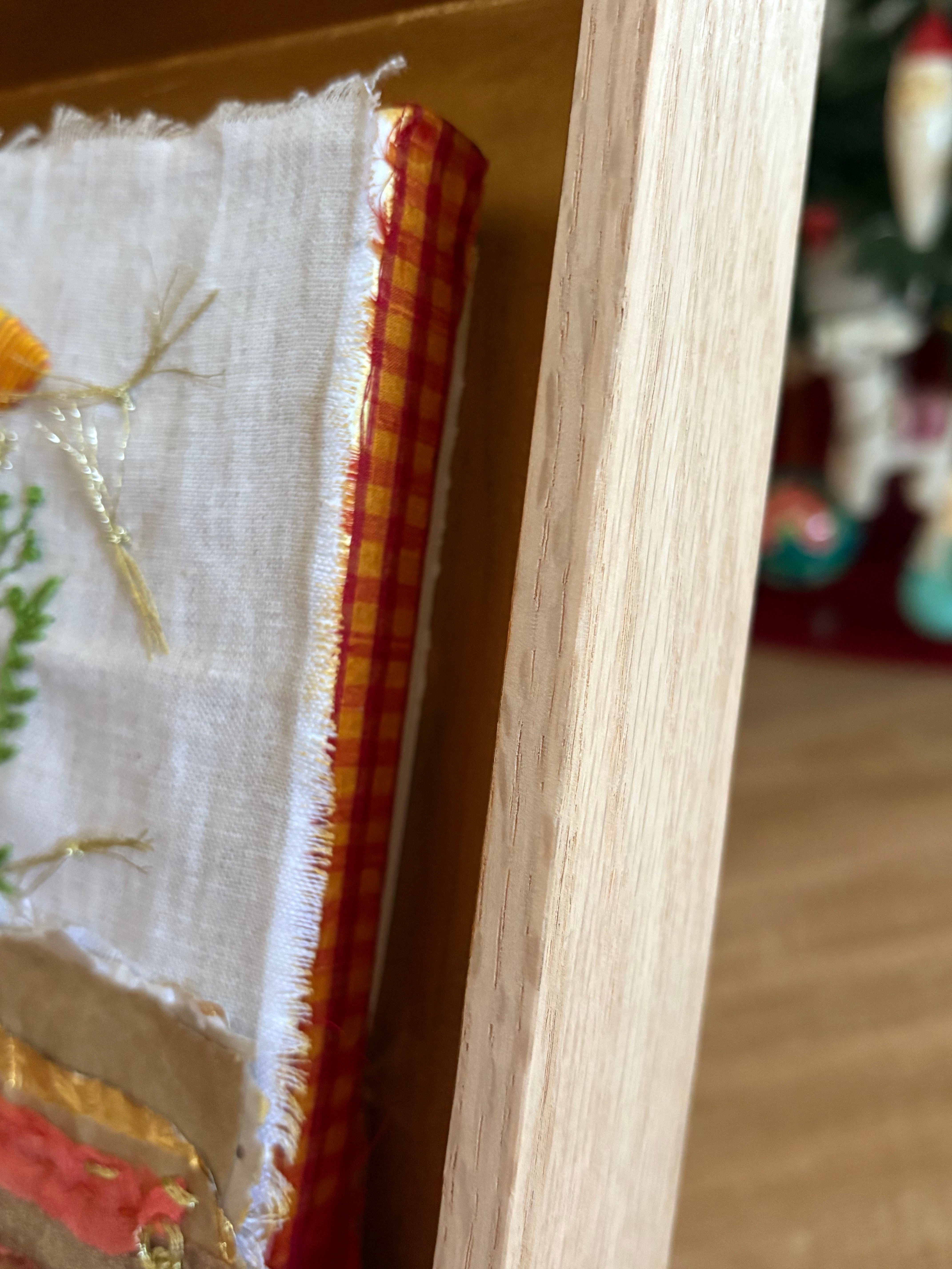 Flower Garden, framed mixed media