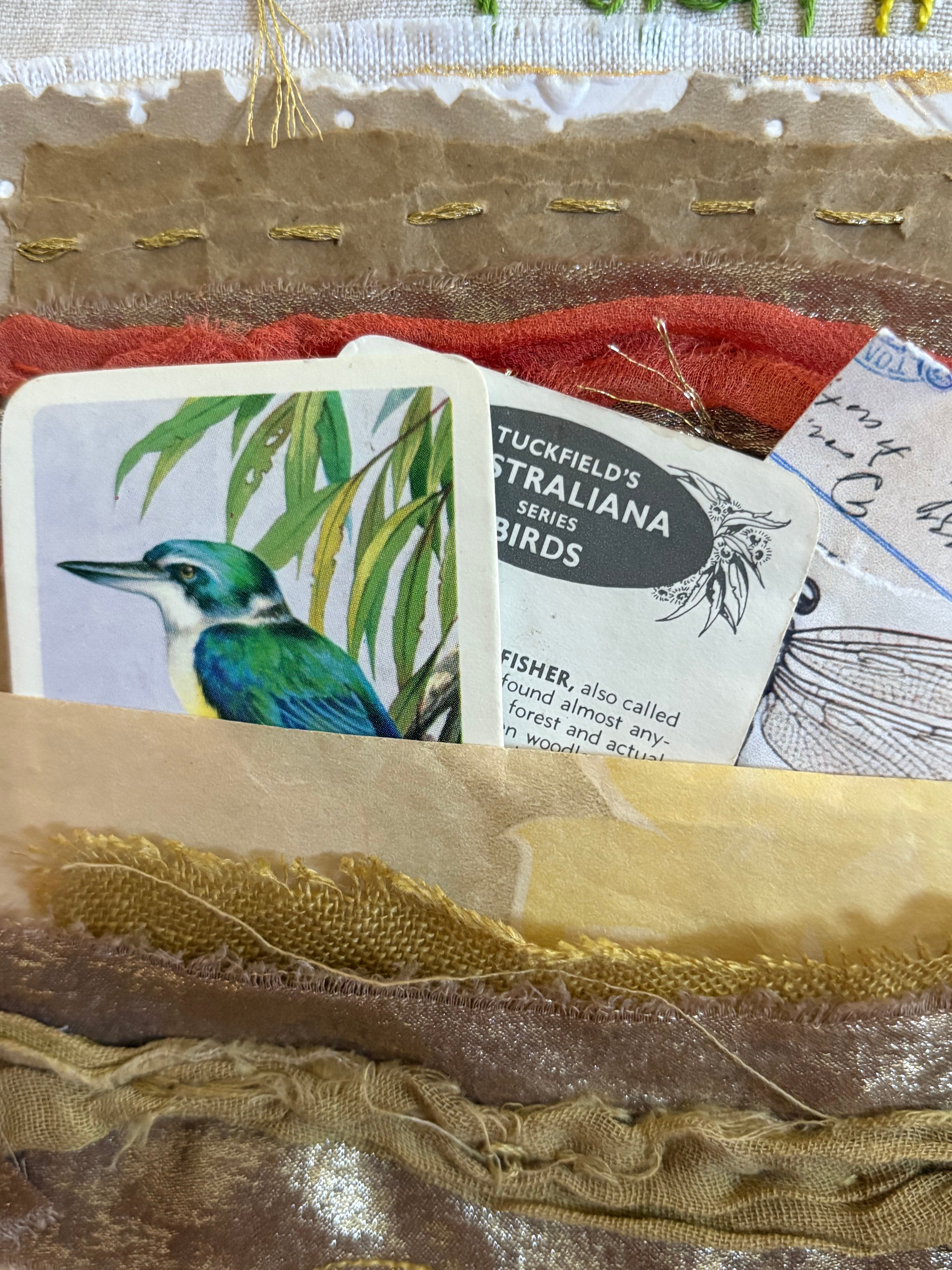 Flower Garden, framed mixed media