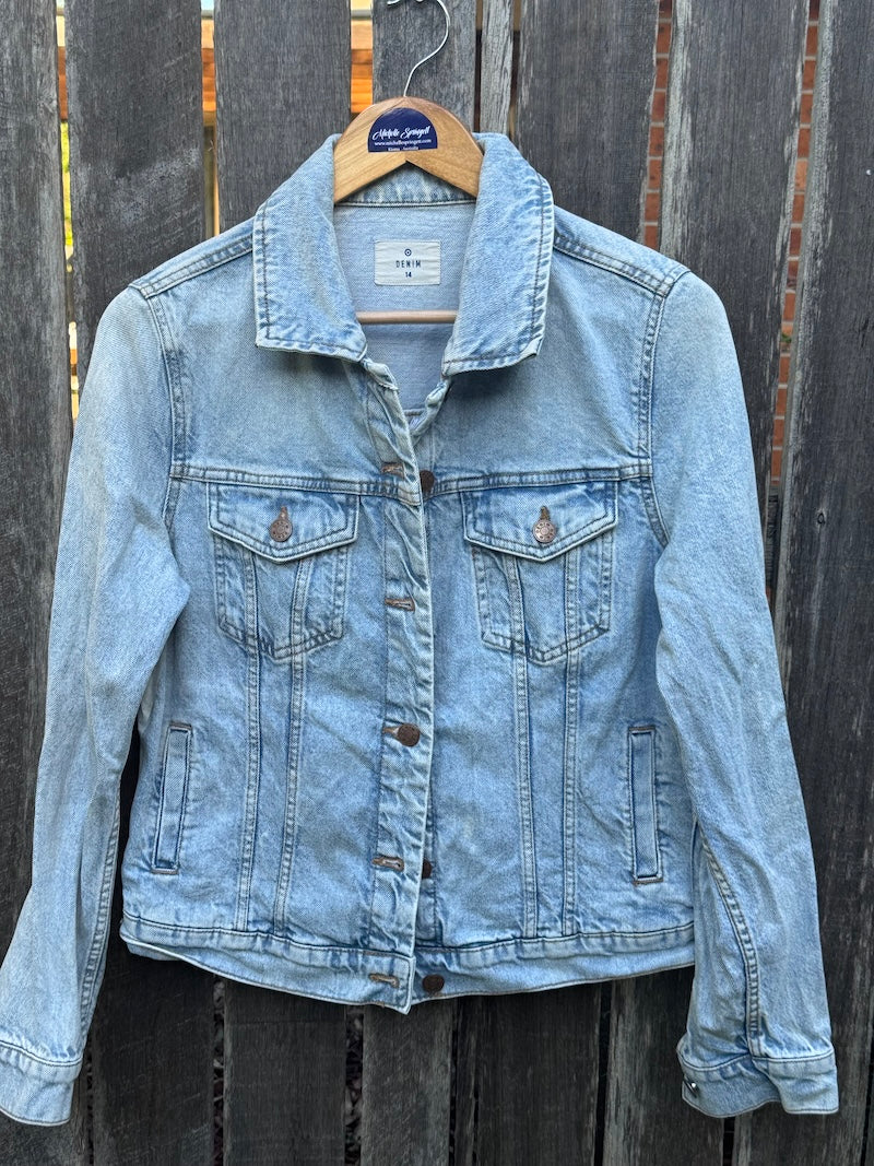 Cockatiel Hand-painted Denim Recycled Jacket 14