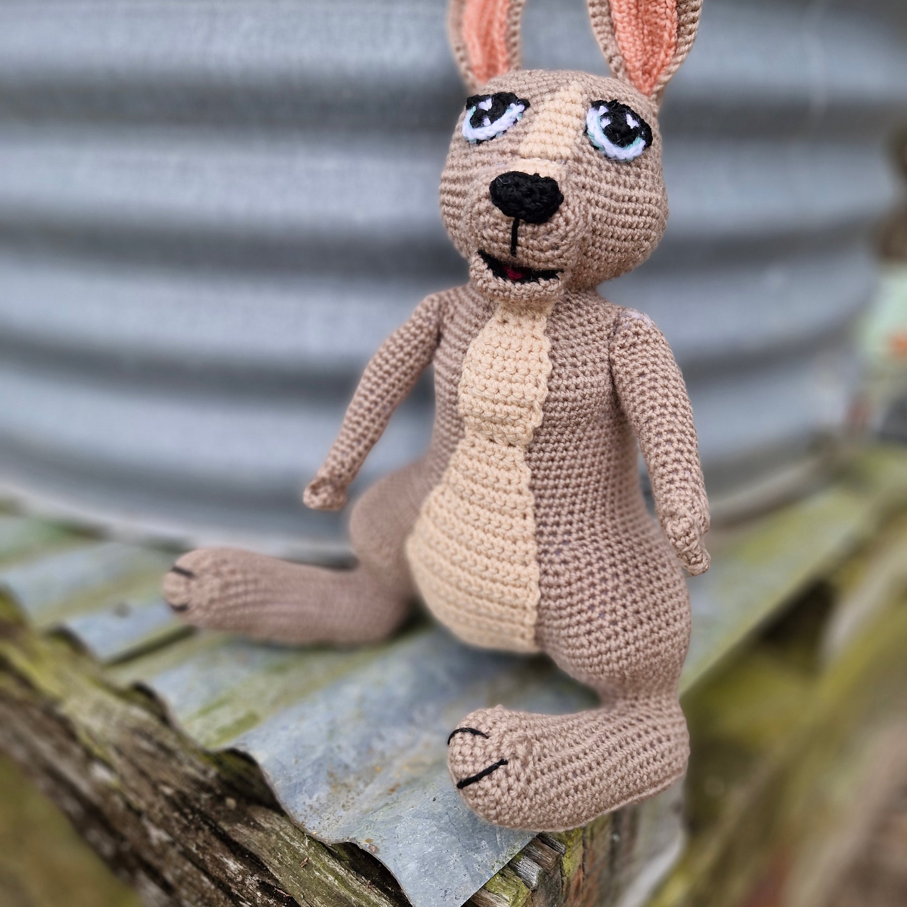 Skippy the Handmade Crochet KANGAROO has Arrived