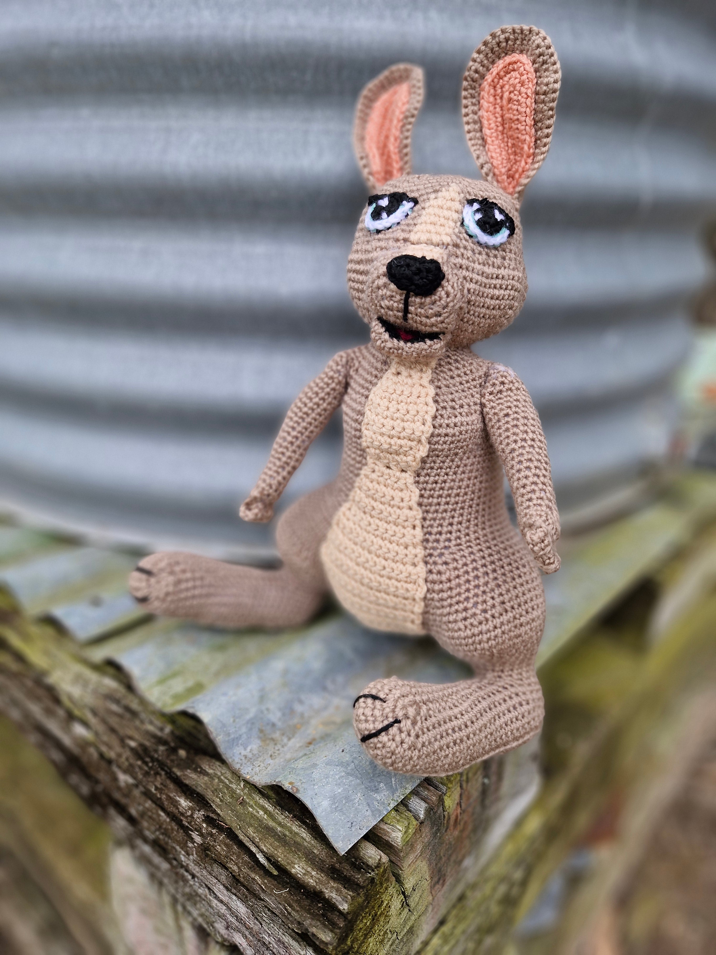 Skippy the Handmade Crochet KANGAROO has Arrived