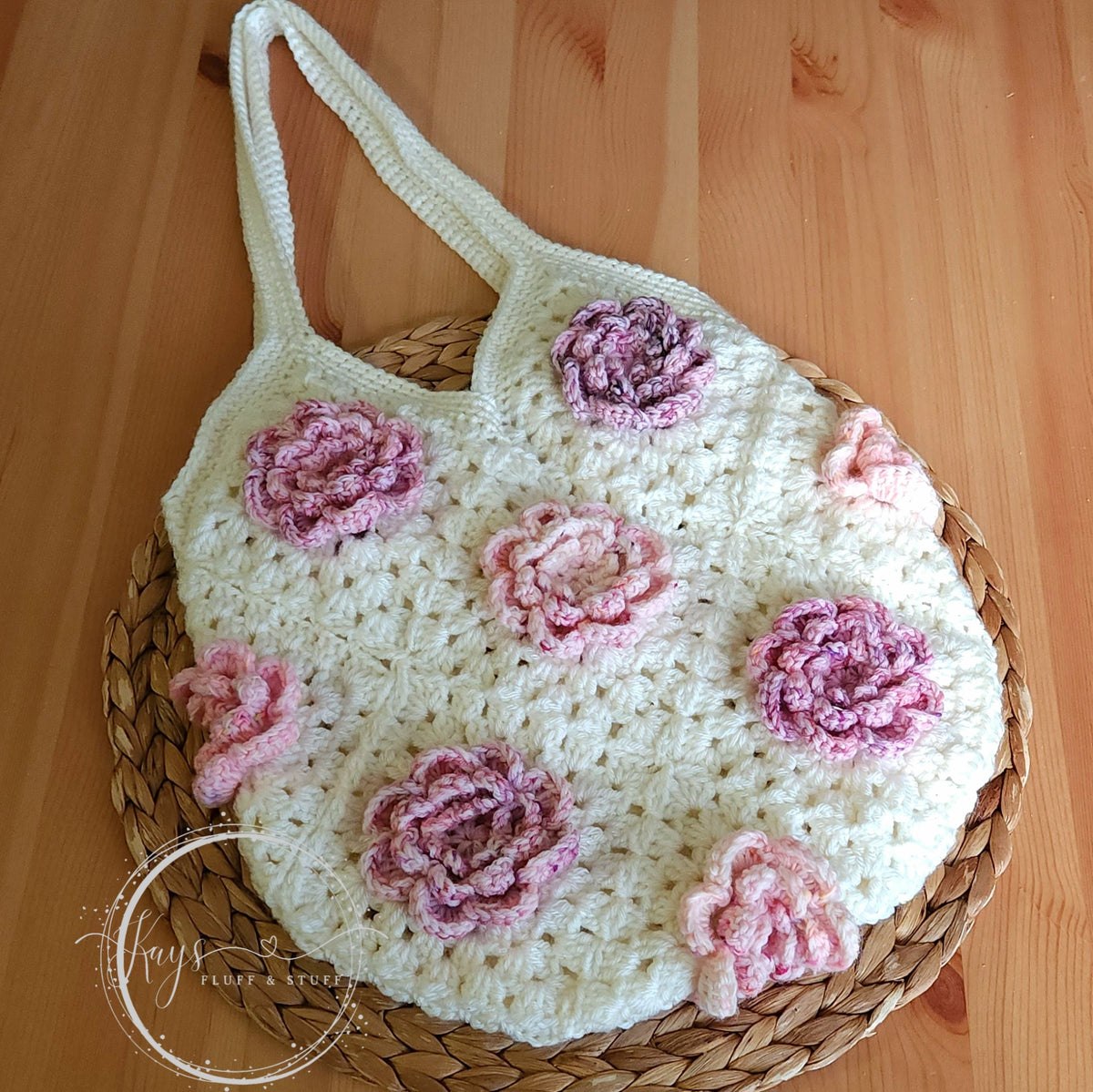 Floral Granny Square Crochet Bag
