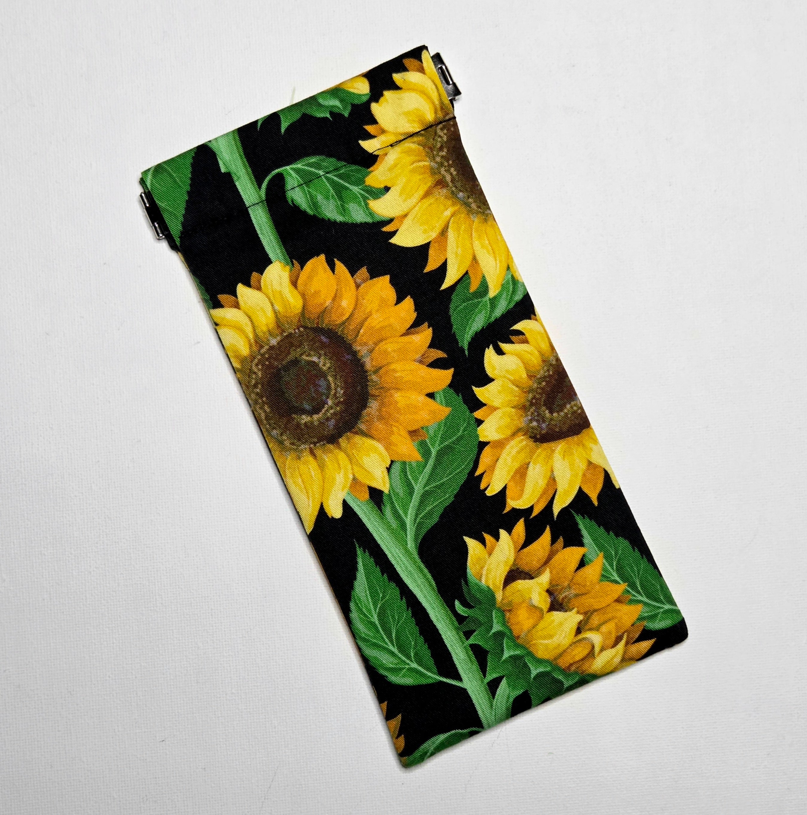 Sunglasses Pouch with a pretty sunflower design