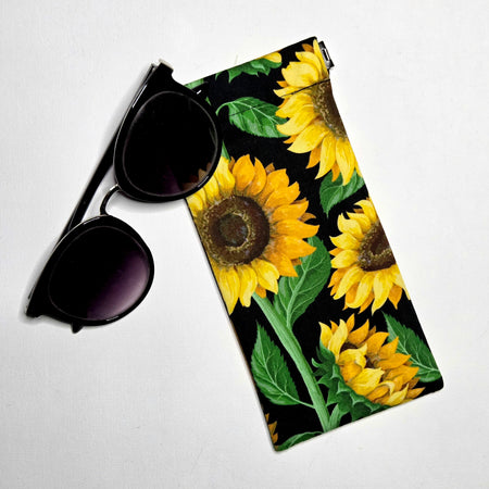 Sunglasses Pouch with a pretty sunflower design