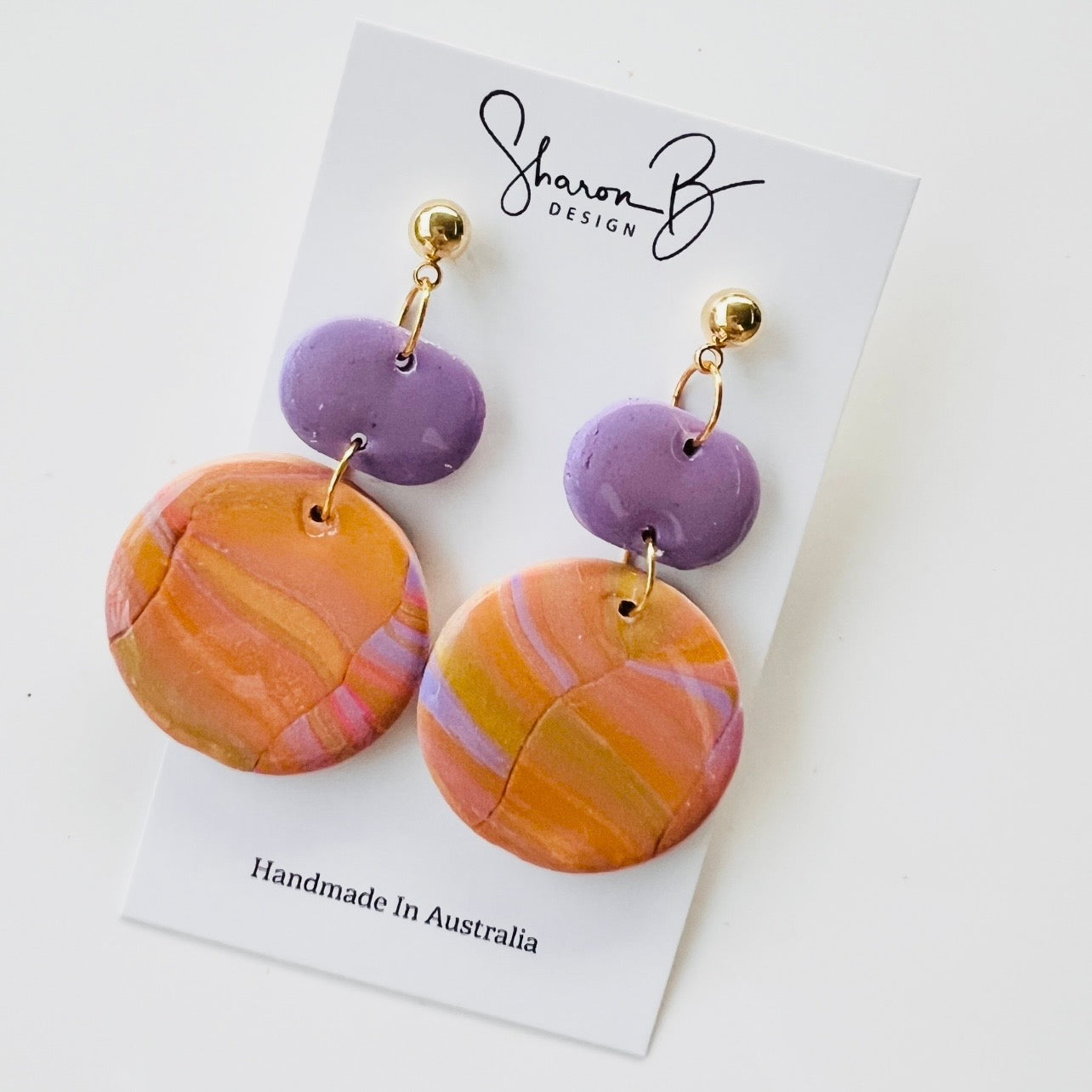 Earrings~Polymer Clay ~Statement Dangles~Resin~