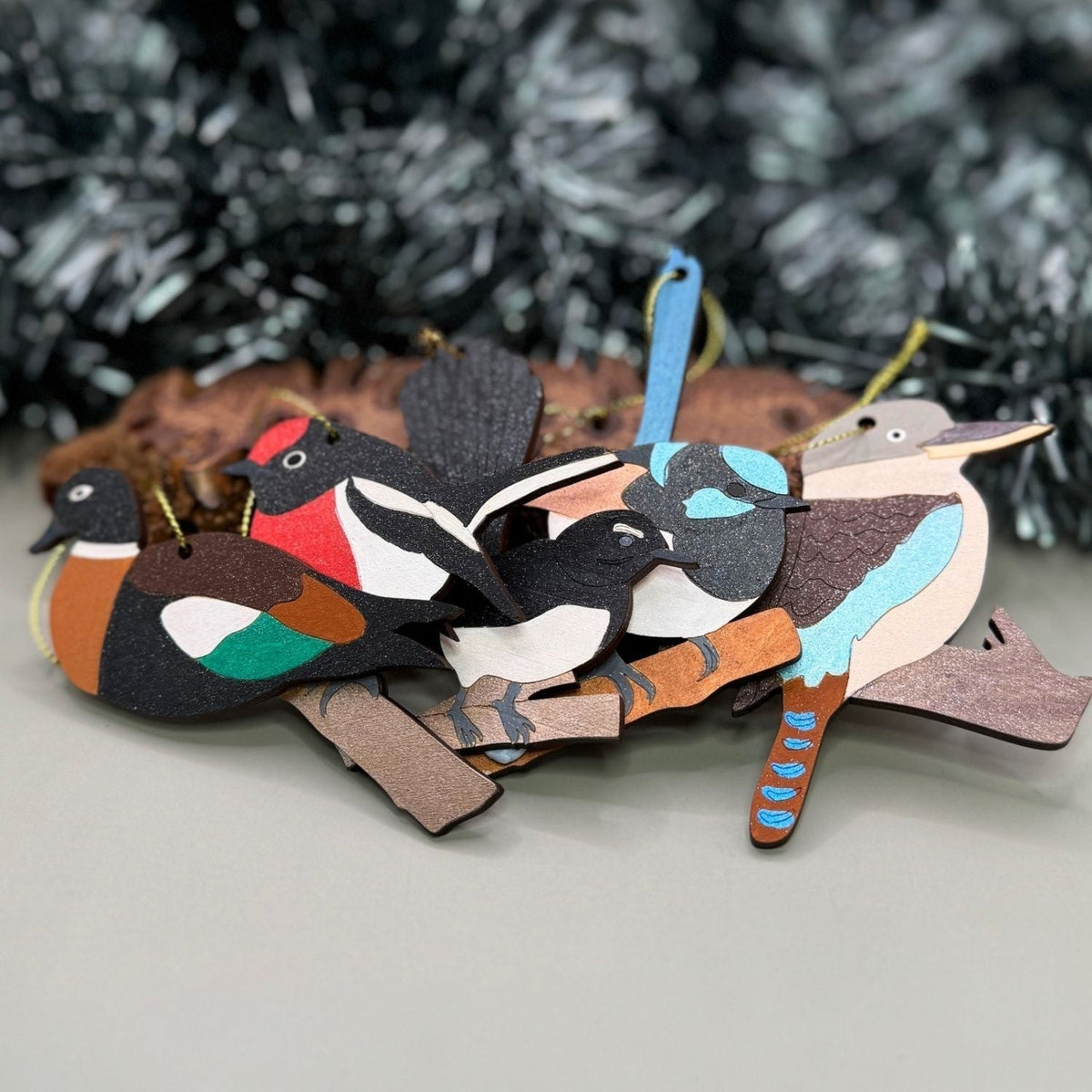 Superb Fairy Wren Hand Painted Christmas Decoration