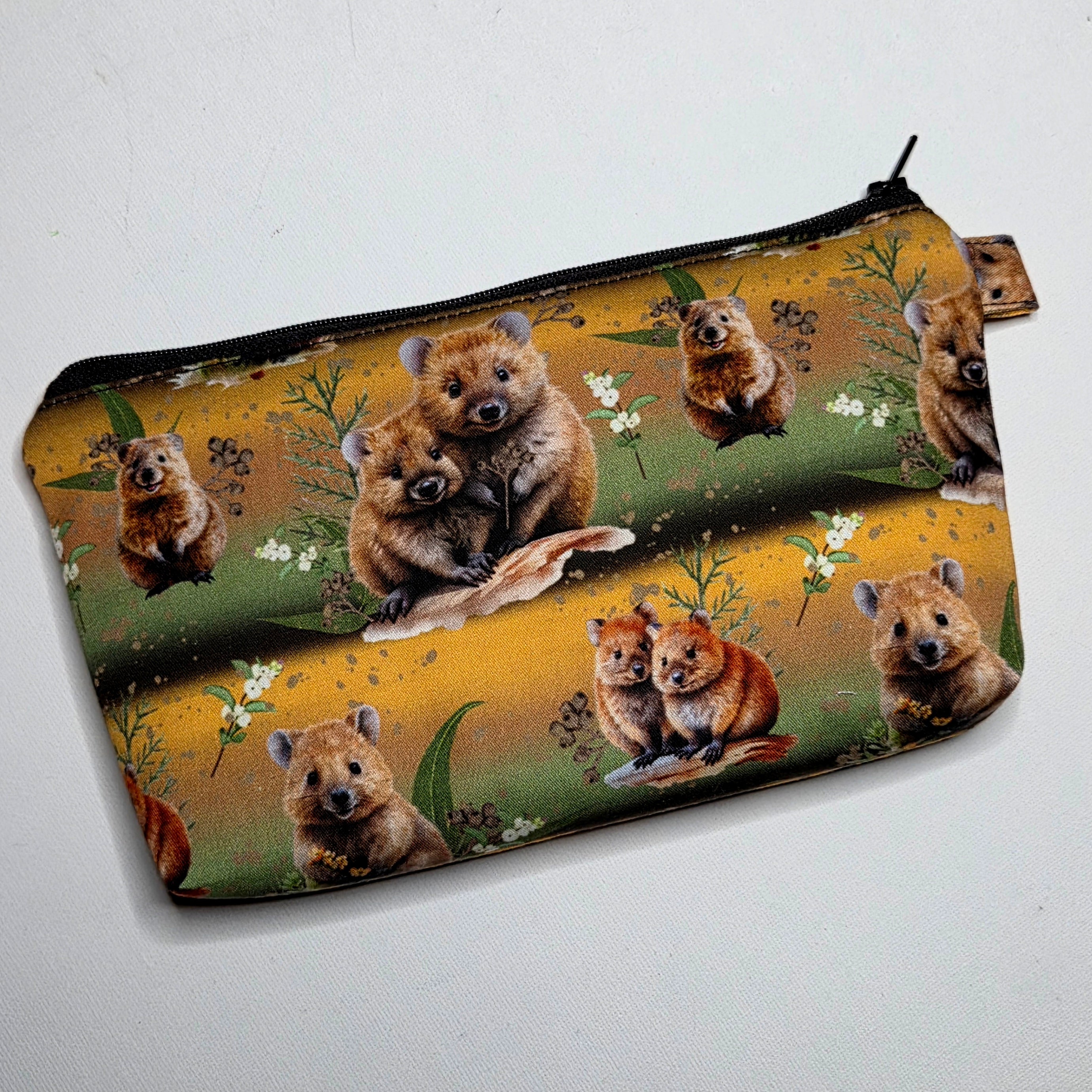 Pencil case in Cute Quokka fabric