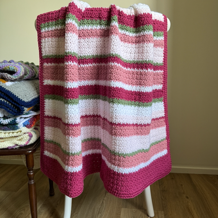 Crochet | Baby Blanket / Throw | Various Pink & Variegated options