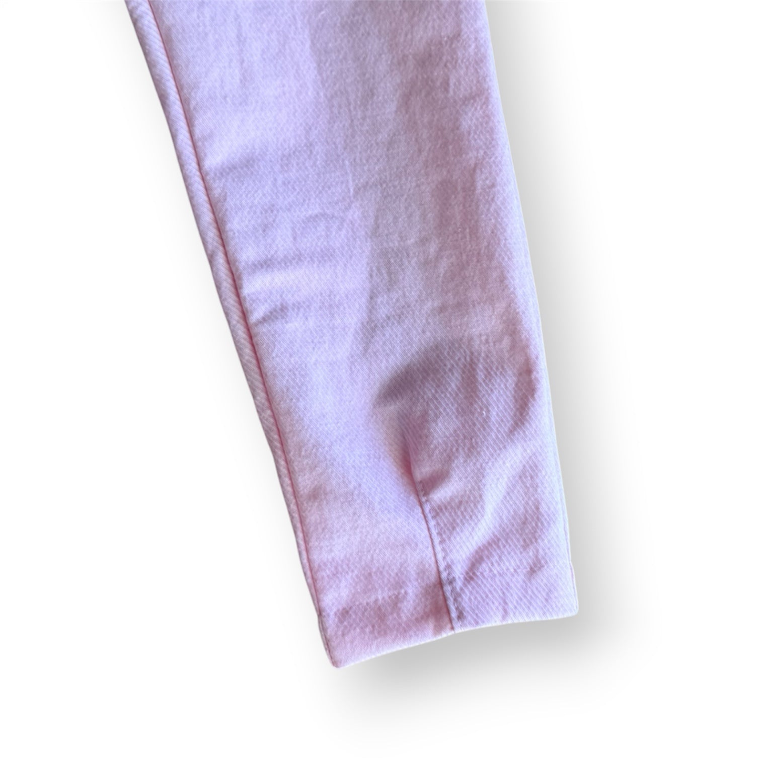 Girls Tapered Dress Pants | Pink Cotton Twill