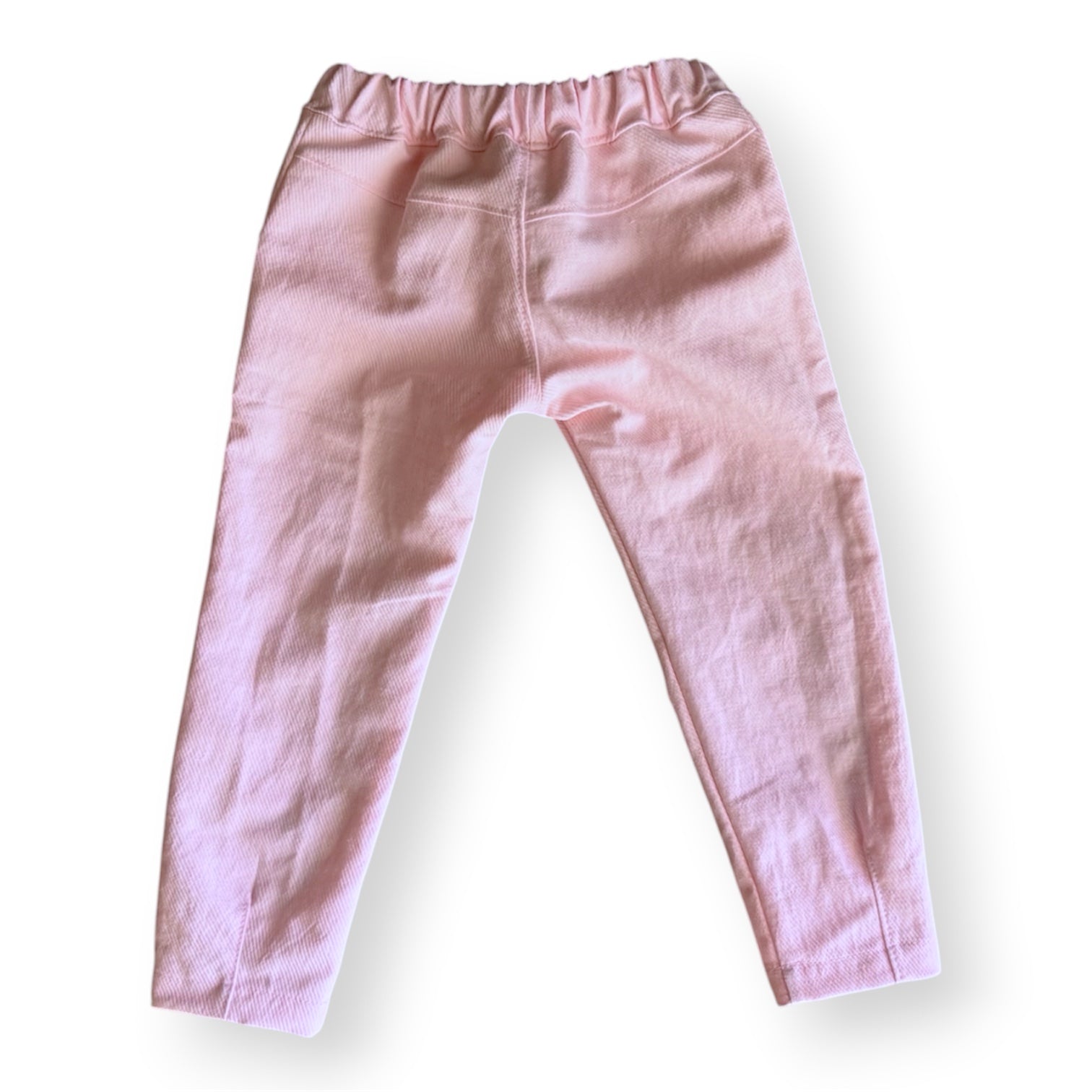 Girls Tapered Dress Pants | Pink Cotton Twill