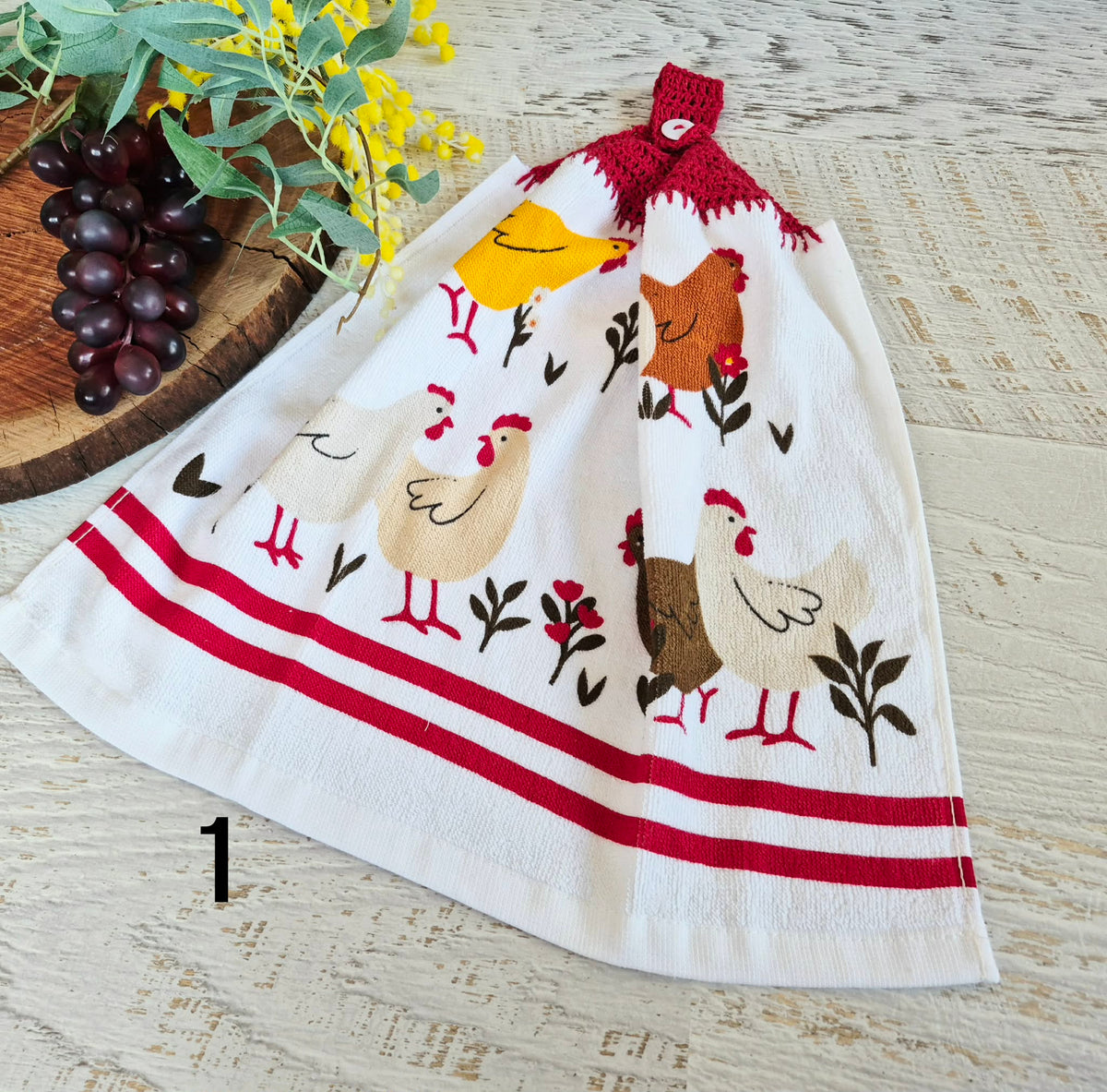 Kitchen Hand Towel | Hanging | Cotton | SINGLE LAYER | 9 Styles - 1-9