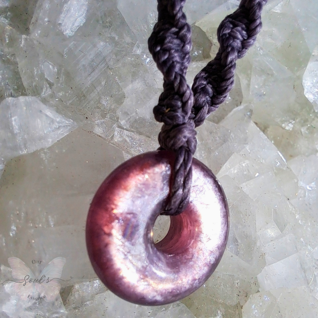 Lepidolite Micro Macramé Necklace