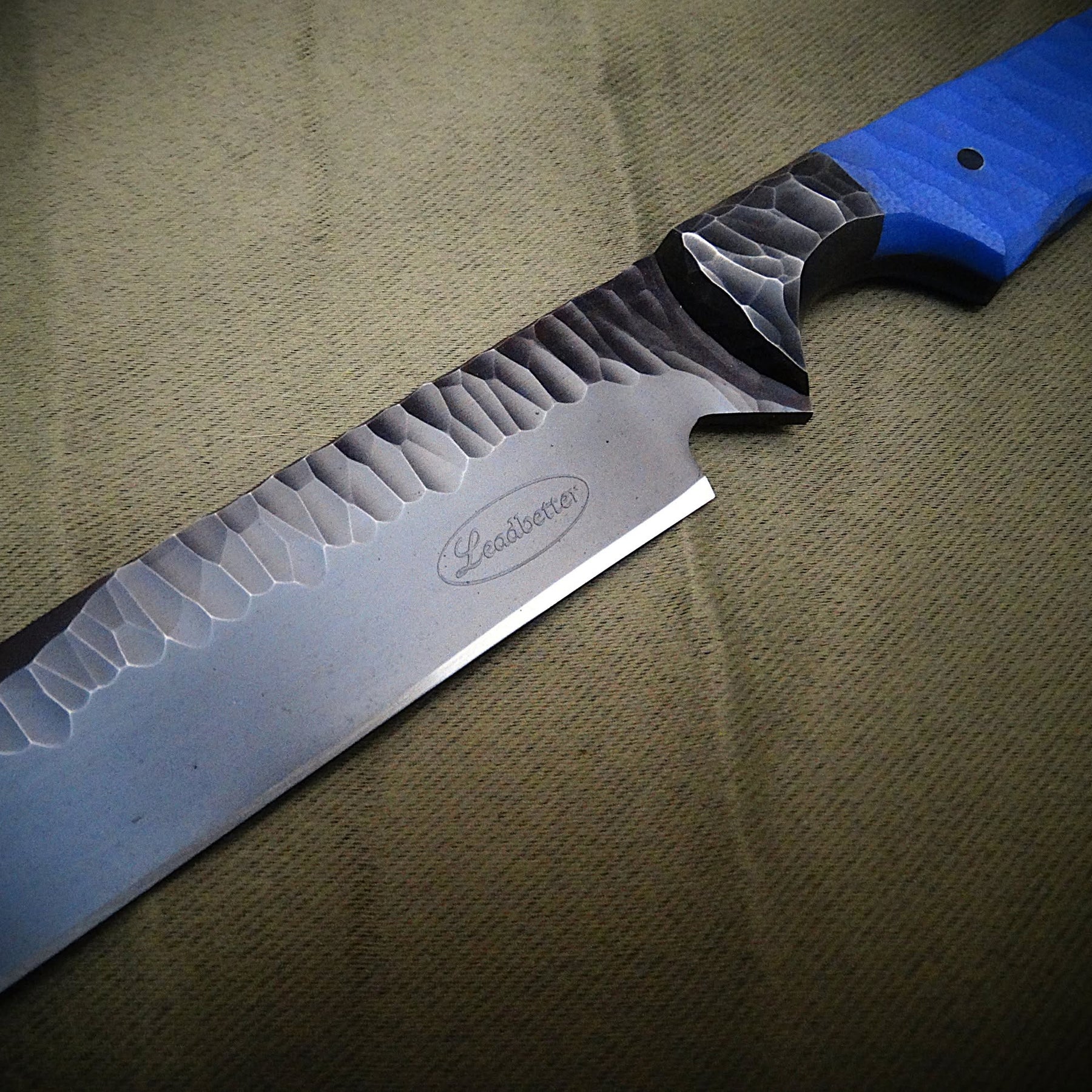 Knife outdoors unique leather steel art timber