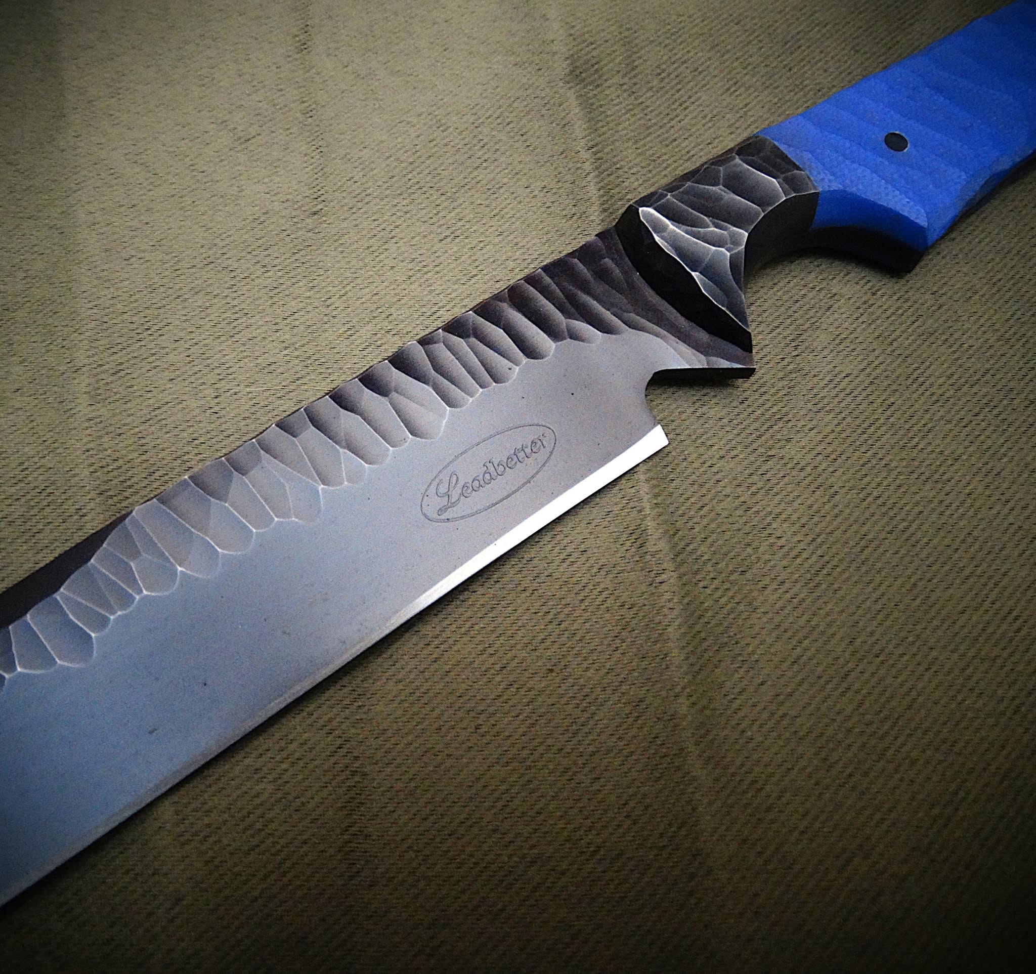 Knife outdoors unique leather steel art timber