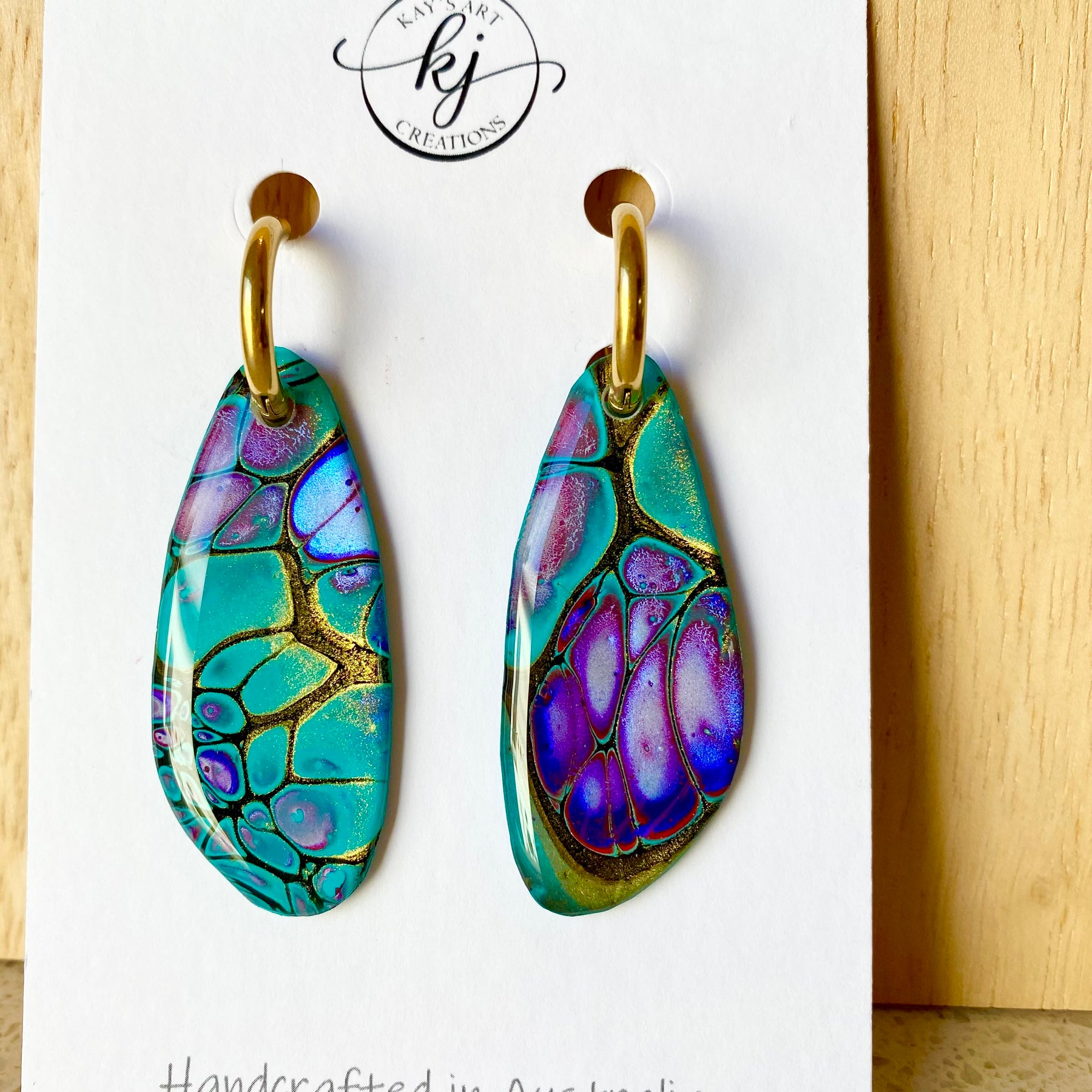 Original Art Hoop Earrings