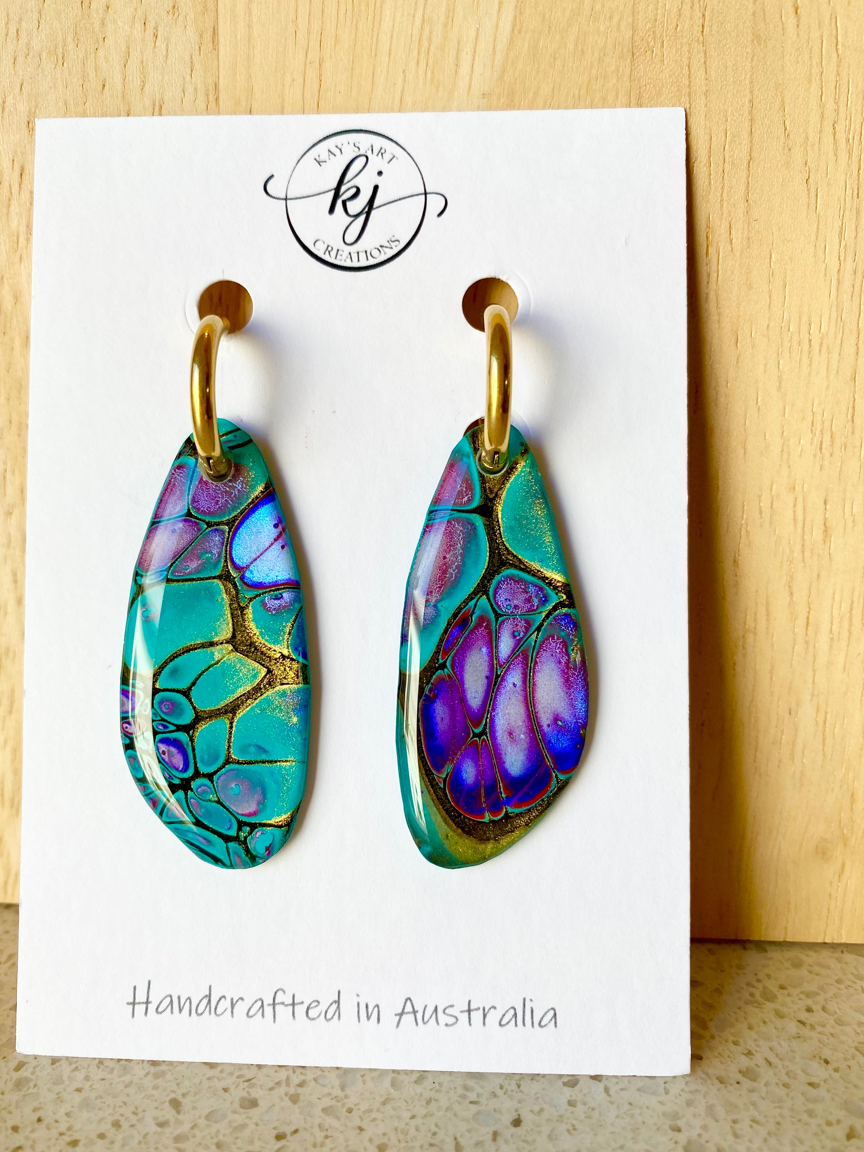 Original Art Hoop Earrings