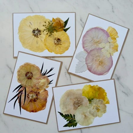 Radiant Ranunculus | Pressed Flower Handmade Card