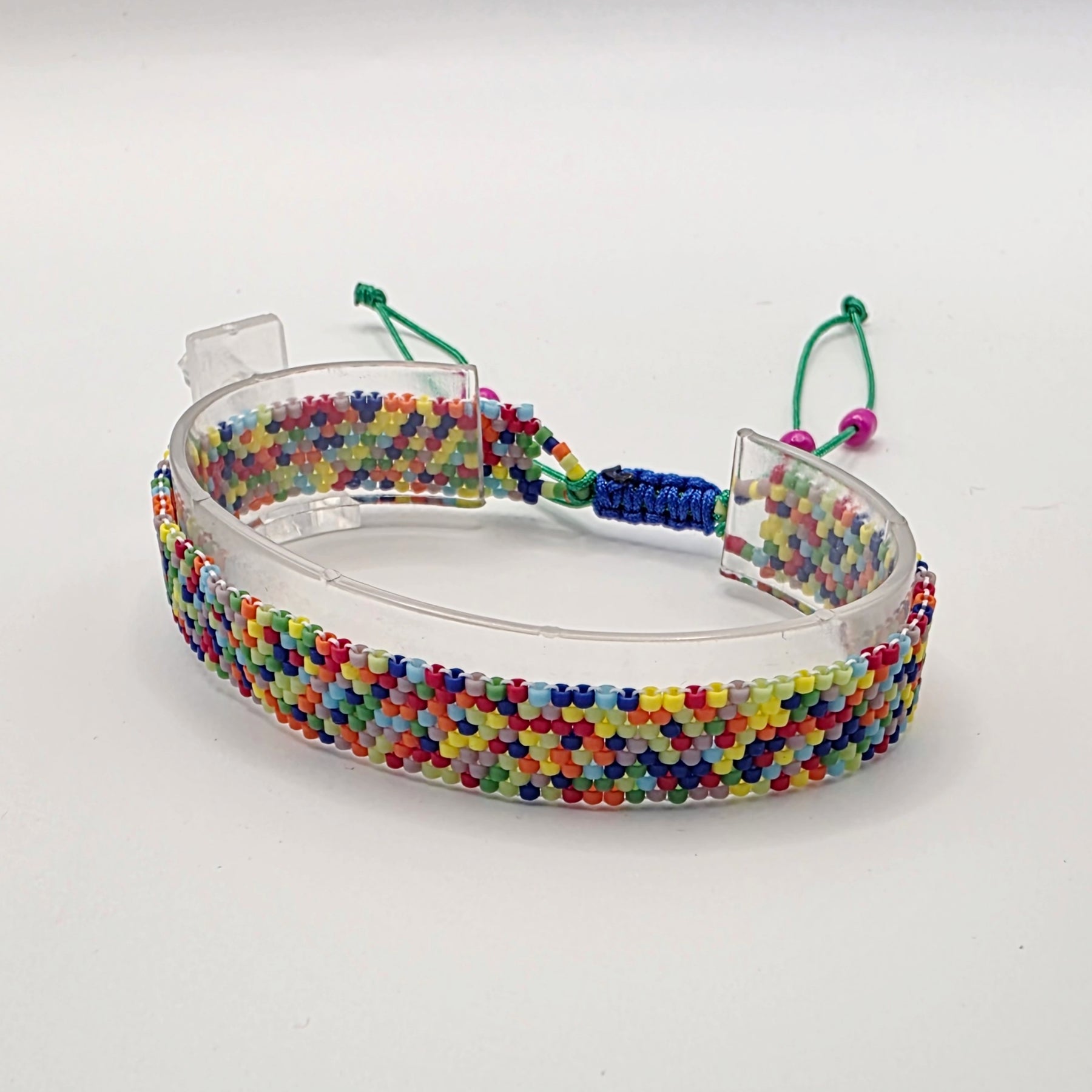 CONFETTI. Handwoven, Adjustable, OSFA, Bracelet