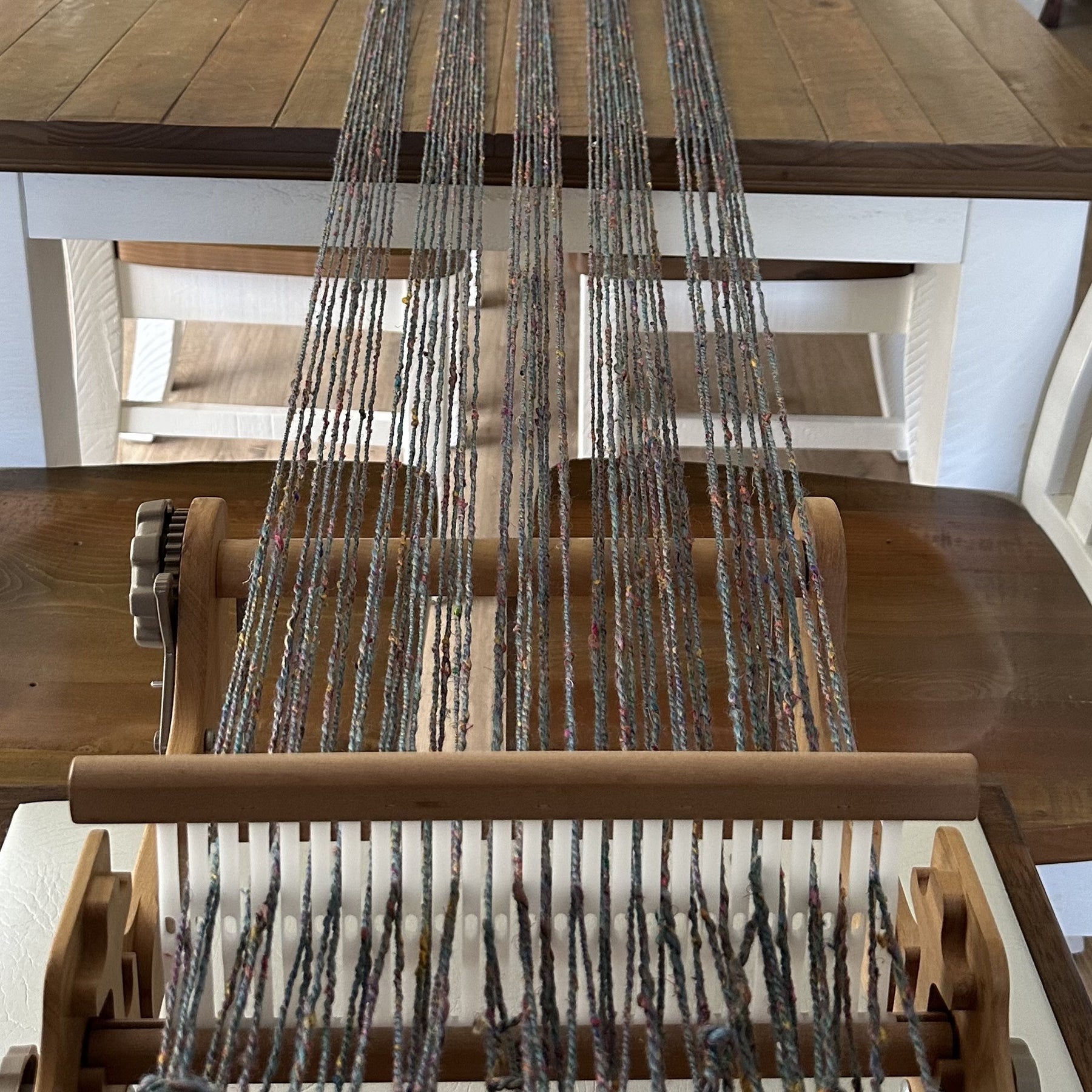 'Boho Scrappy' Handspun Natural Fibres Woven Scarf