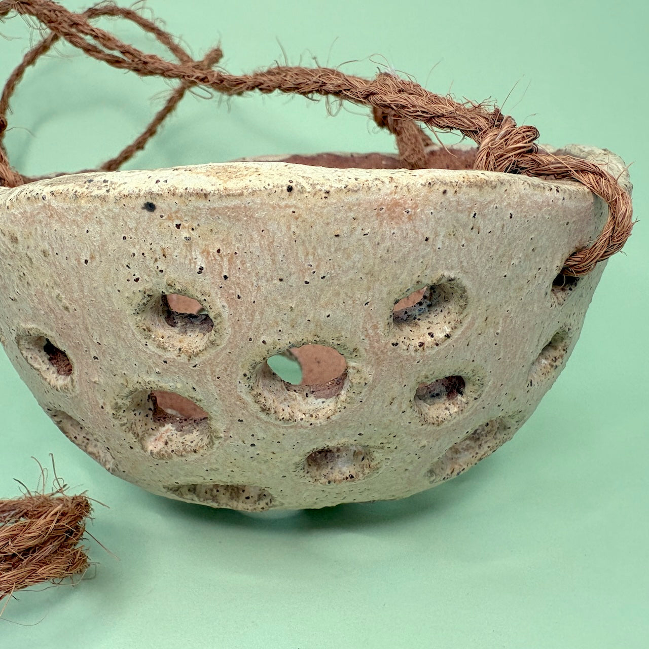 Ceramic dome hanging orchid pot